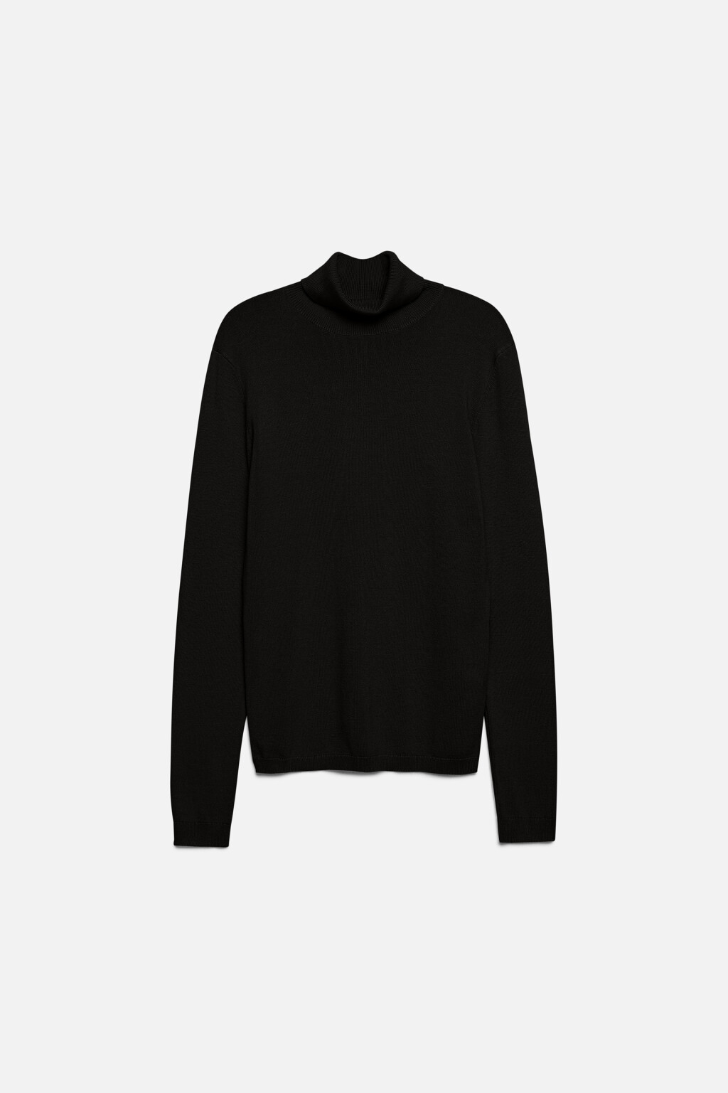 Водолазка MONIKA вискозная тонкой вязки - цвет черный - 11