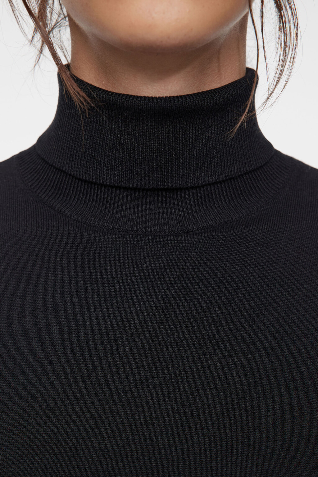 Водолазка MONIKA вискозная тонкой вязки - цвет черный - 5