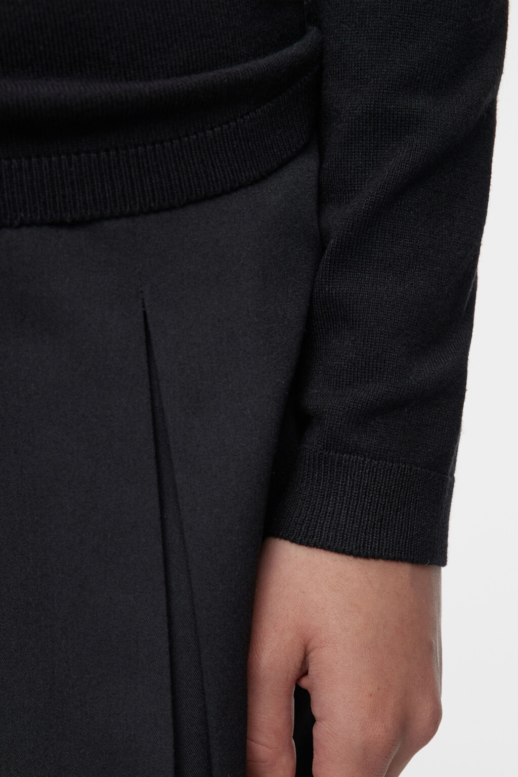Водолазка MONIKA вискозная тонкой вязки - цвет черный - 7