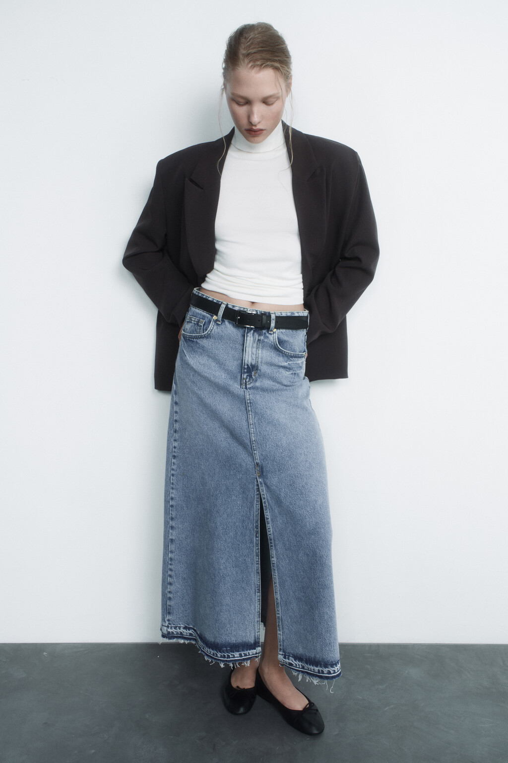 Водолазка MONIKA вискозная тонкой вязки - цвет молочный - 9