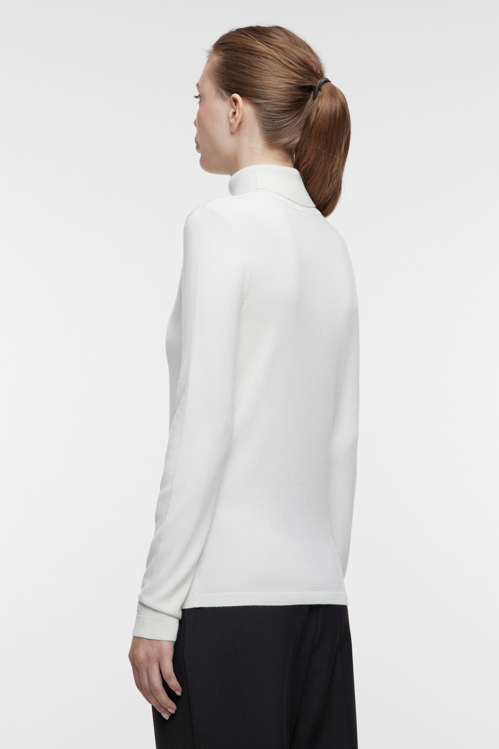 Водолазка MONIKA вискозная тонкой вязки - цвет молочный - 4