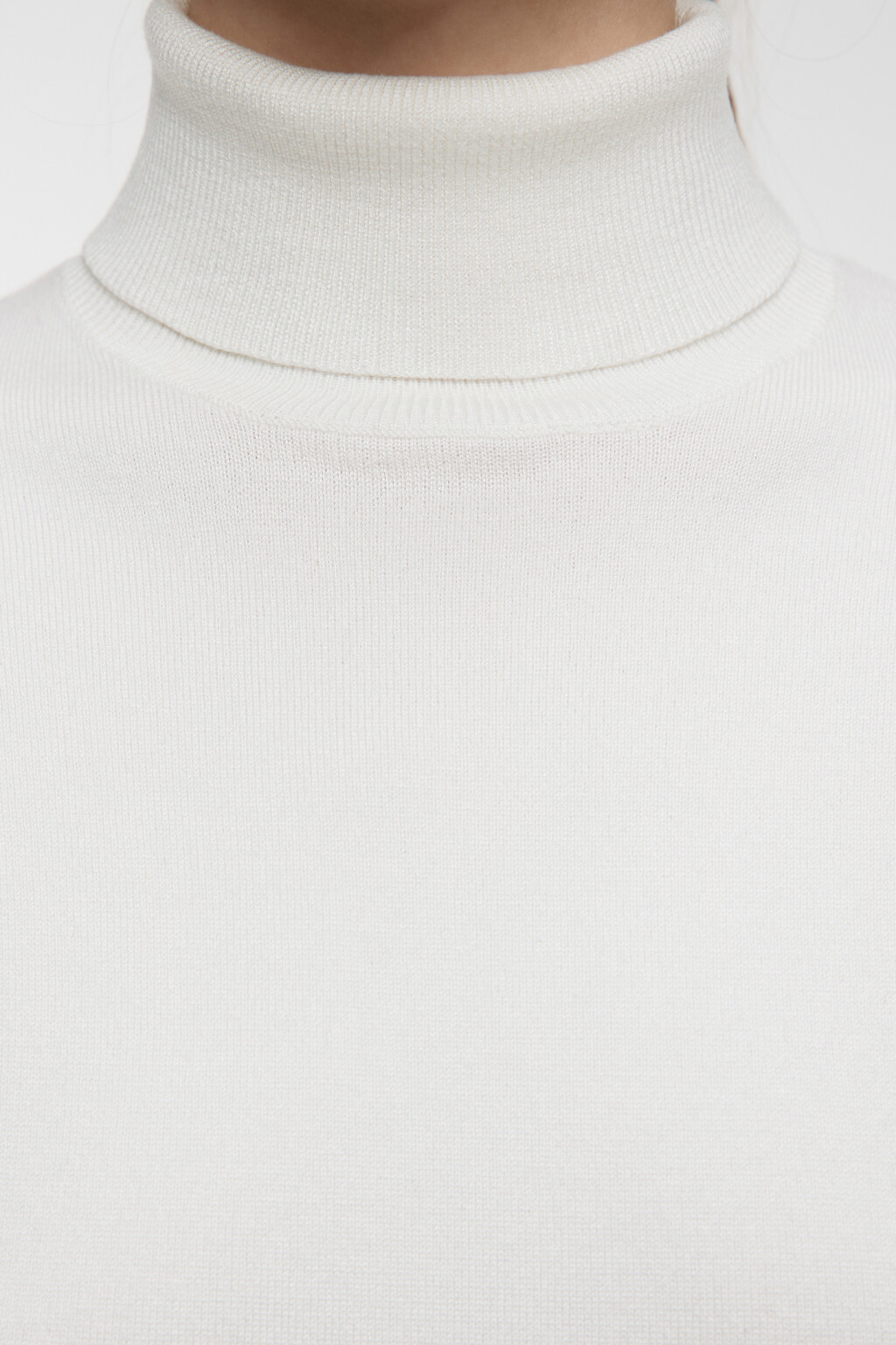 Водолазка MONIKA вискозная тонкой вязки - цвет молочный - 5