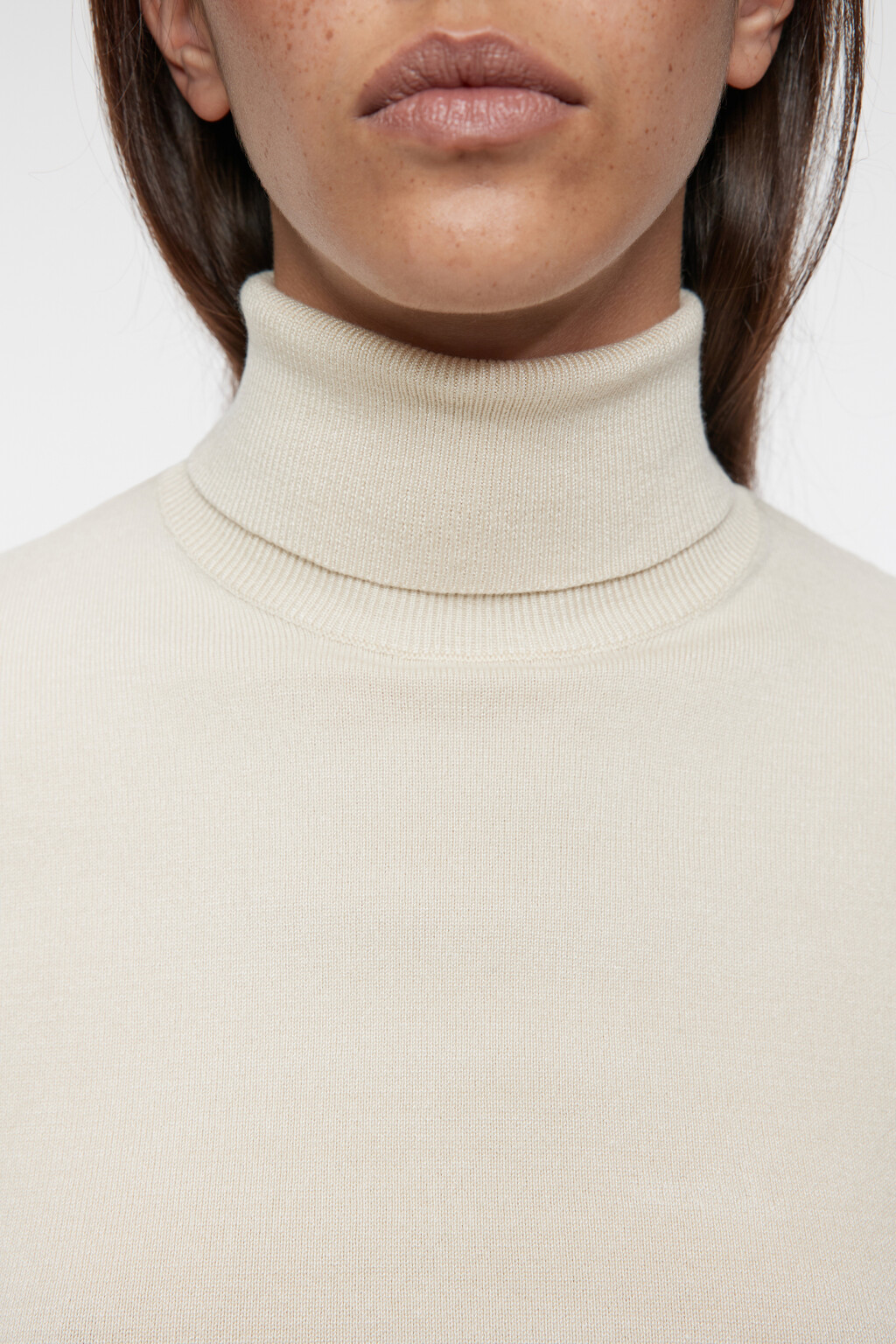 Водолазка MONIKA вискозная тонкой вязки - цвет бежевый - 6