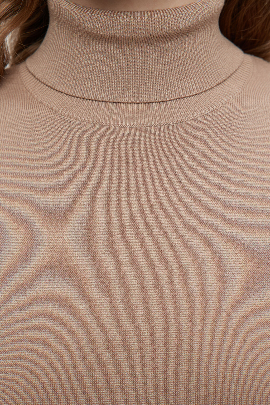 Водолазка MONIKA вискозная тонкой вязки - цвет бежевый - 5