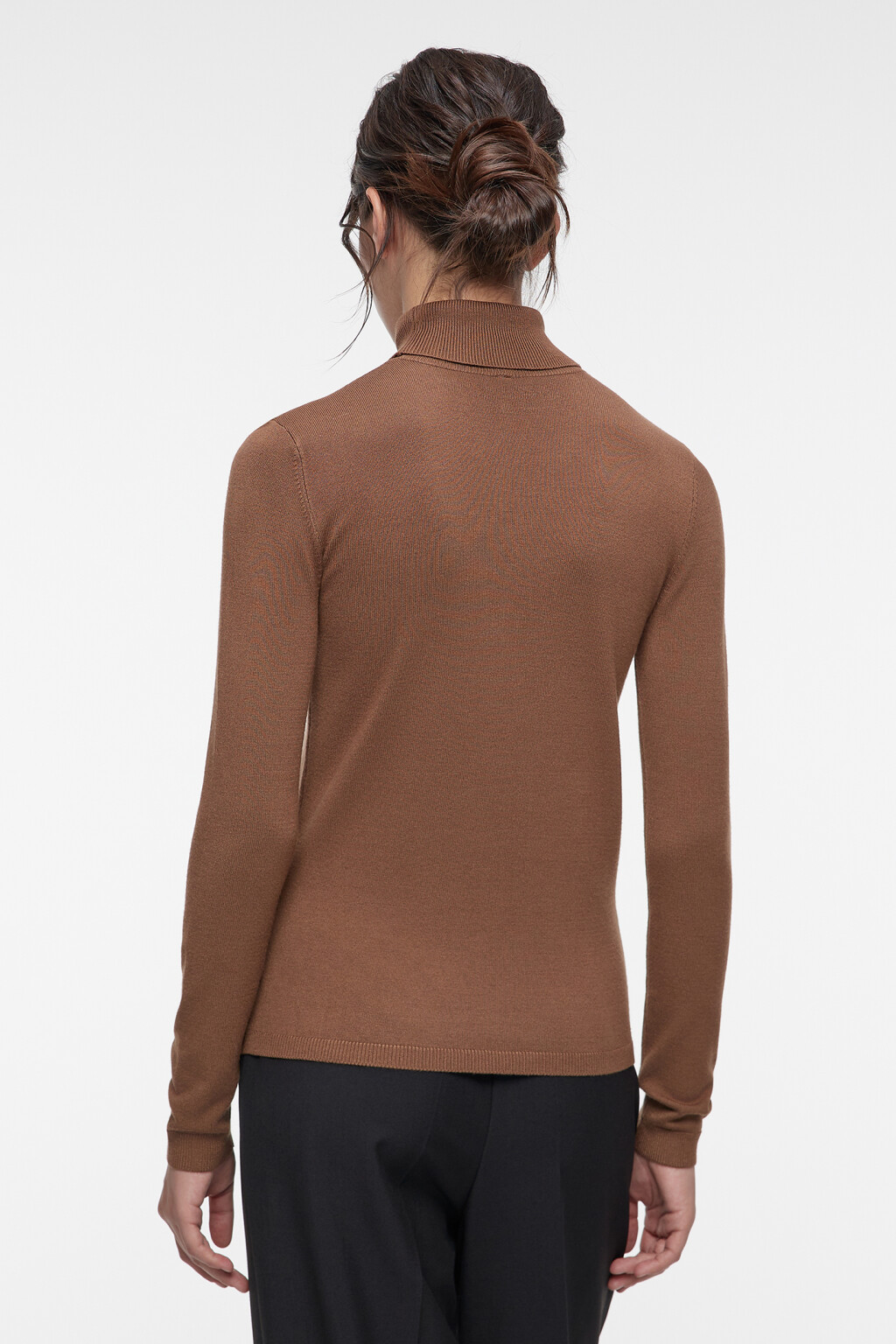 Водолазка MONIKA вискозная тонкой вязки - цвет бежевый - 3