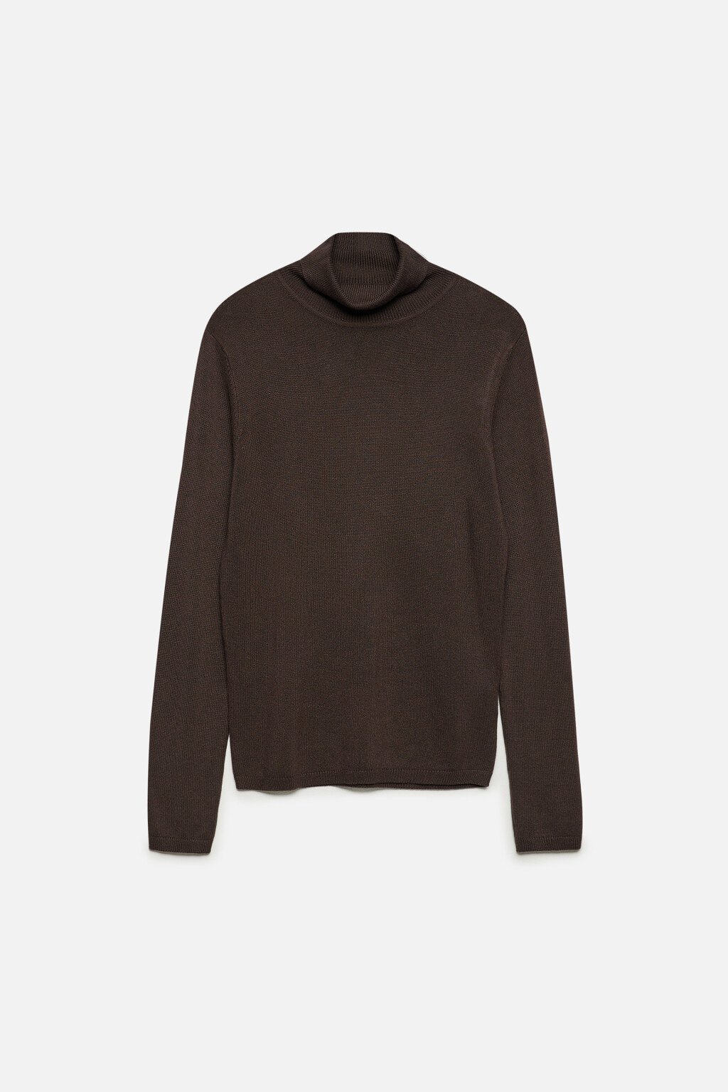 Водолазка MONIKA вискозная тонкой вязки - цвет коричневый - 7