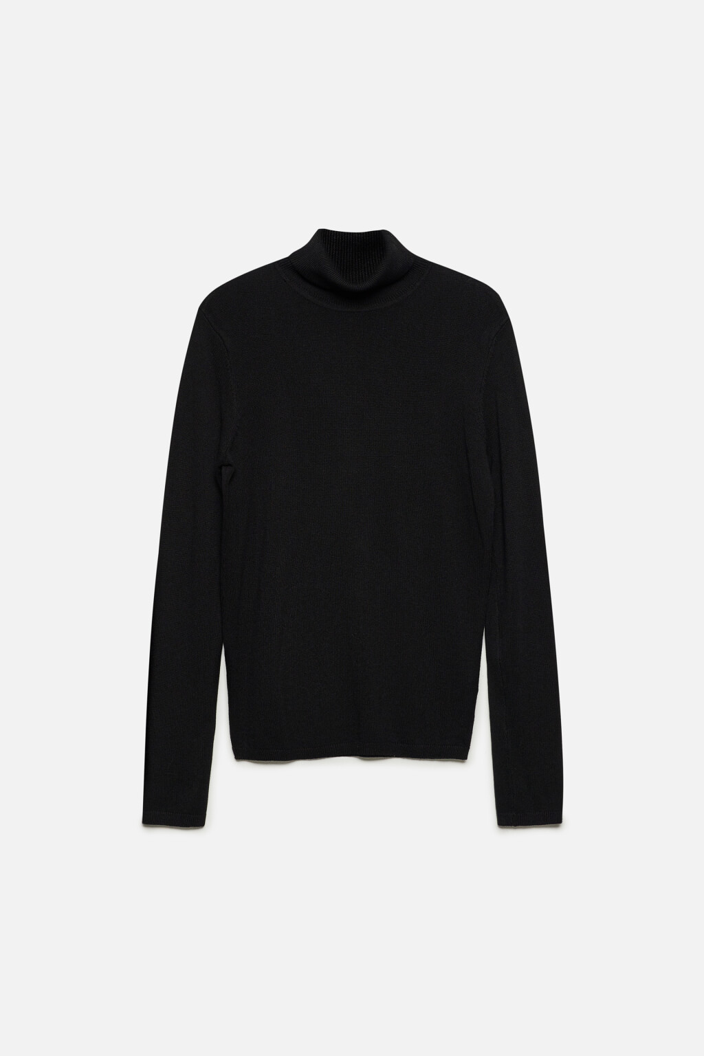 Водолазка MONIKA вискозная тонкой вязки - цвет черный - 7