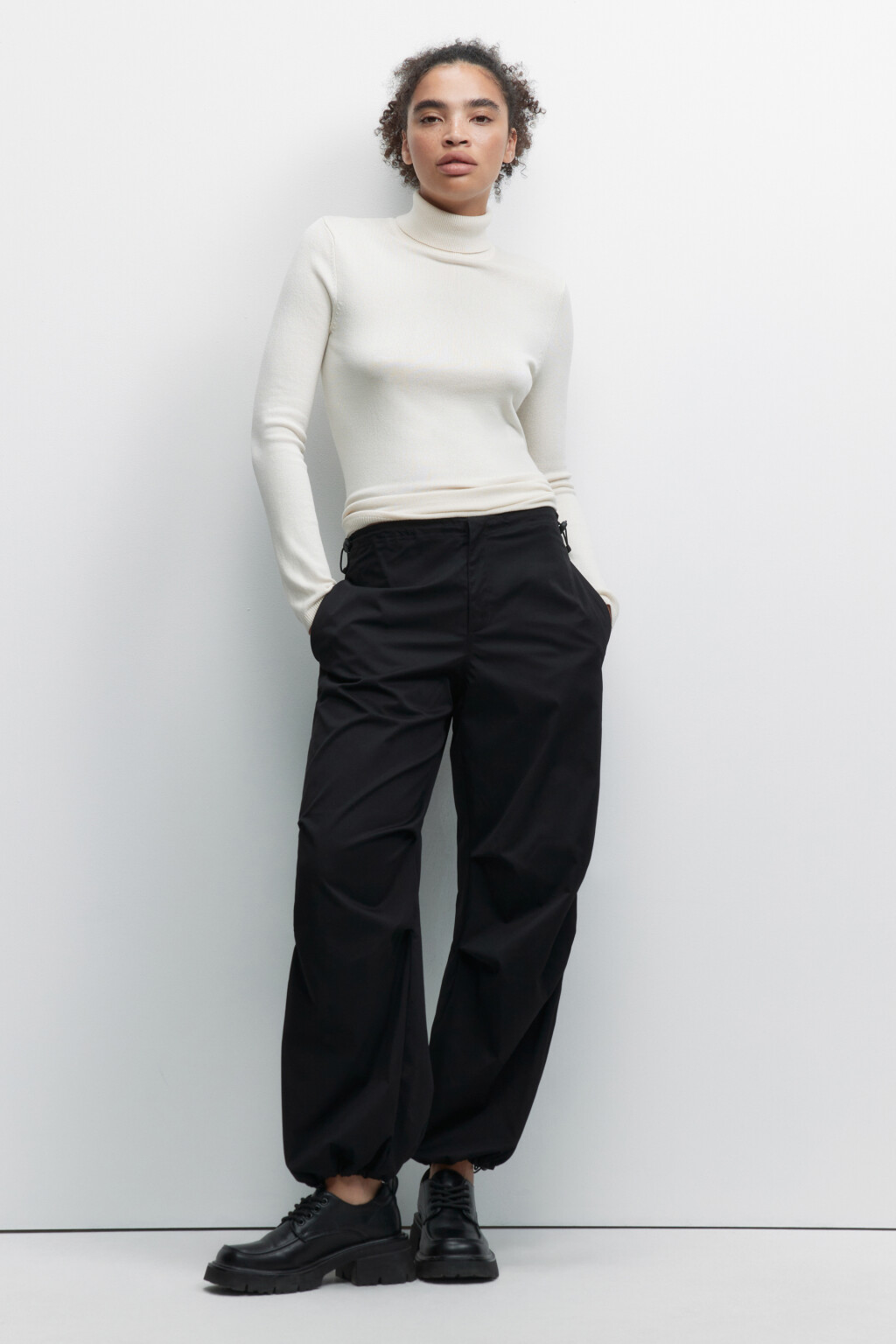 Водолазка MONIKA вискозная тонкой вязки - цвет бежевый - 4