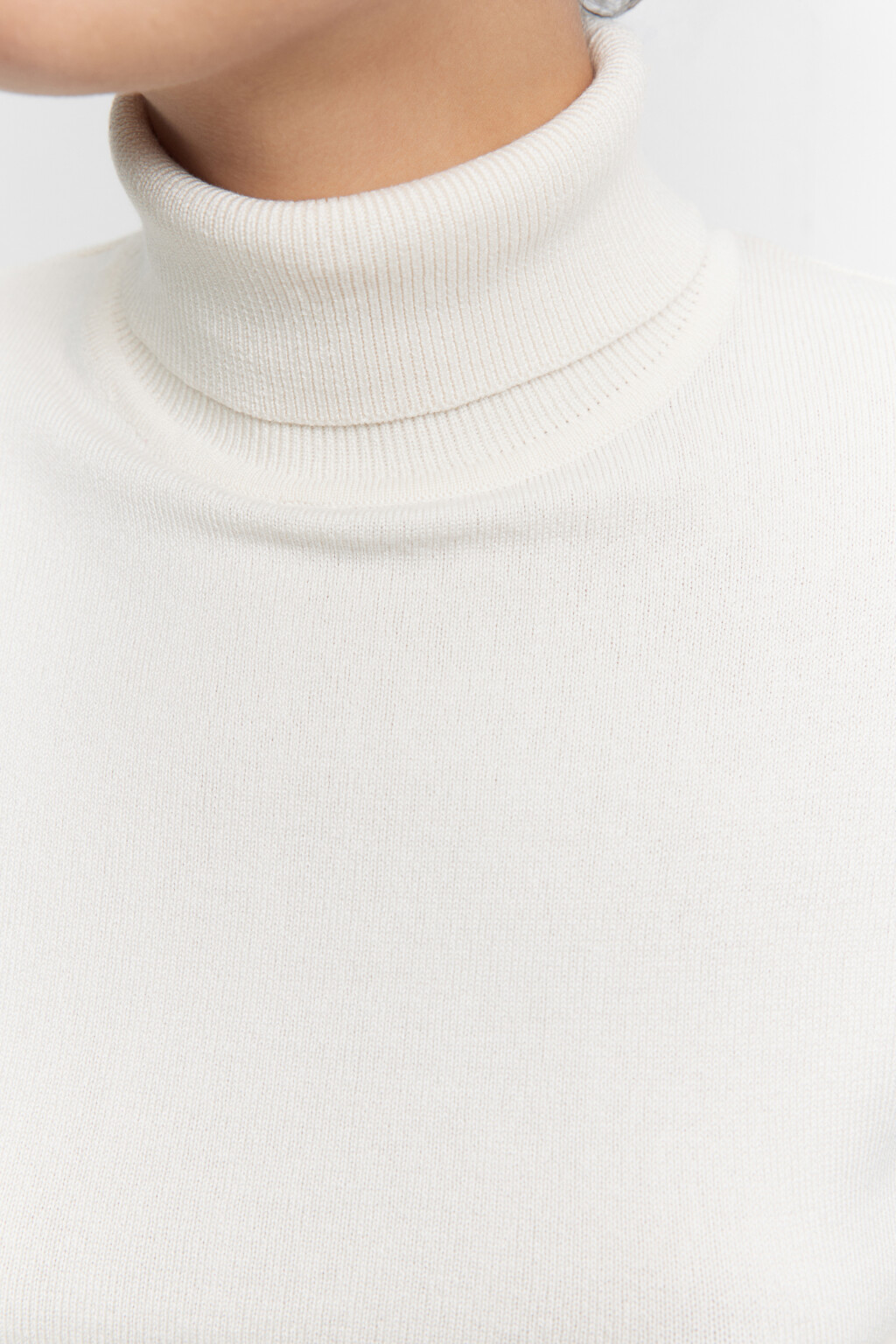 Водолазка MONIKA вискозная тонкой вязки - цвет бежевый - 5