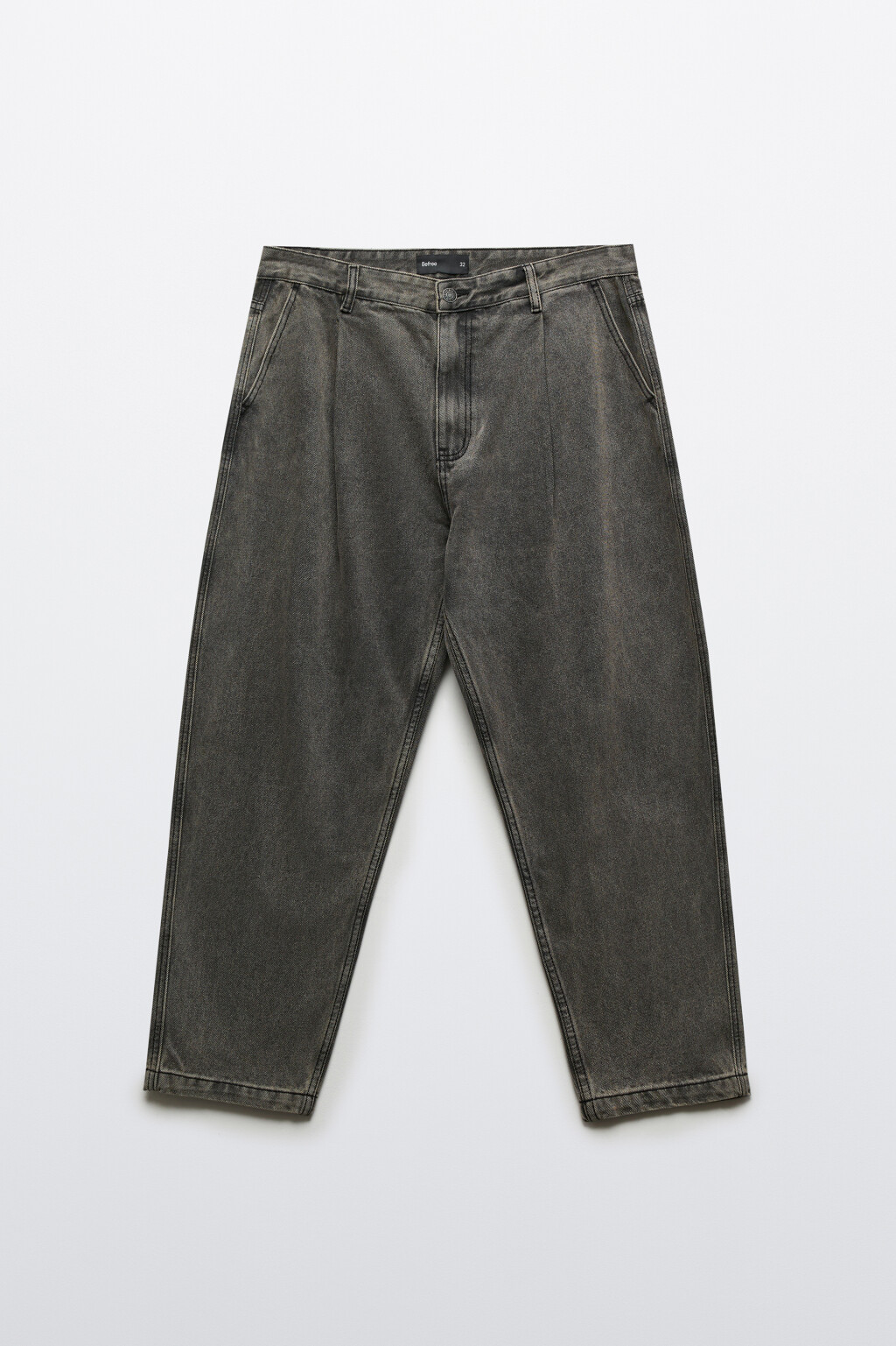 Джинсы-бананы со средней посадкой - цвет серый - 1