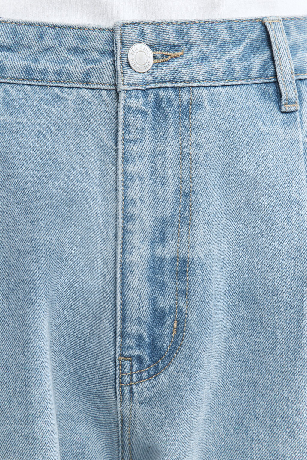 Джинсы ManBalloon широкие со складками на поясе - цвет голубой - 6