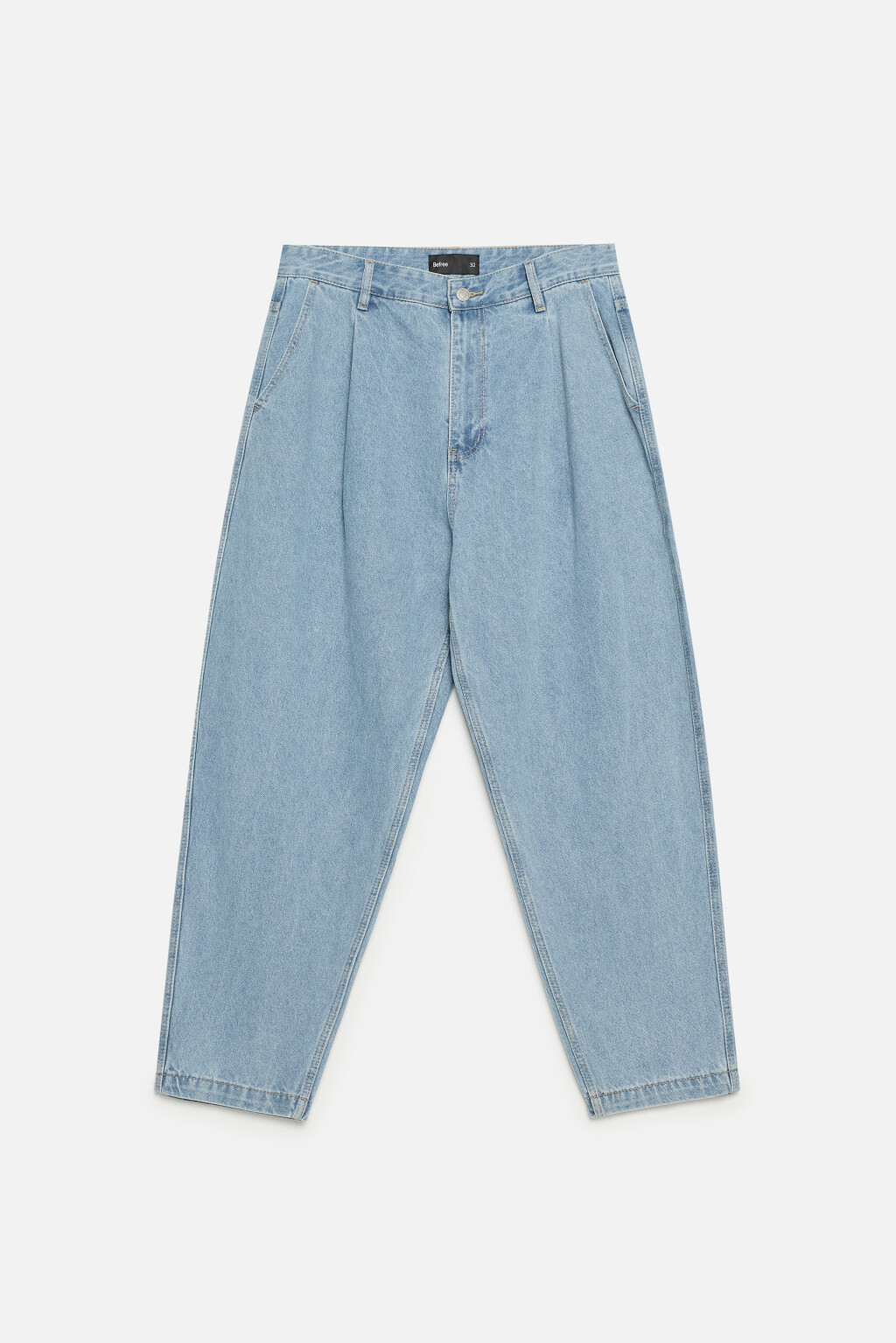 Джинсы balloon fit широкие со средней посадкой - цвет голубой - 8