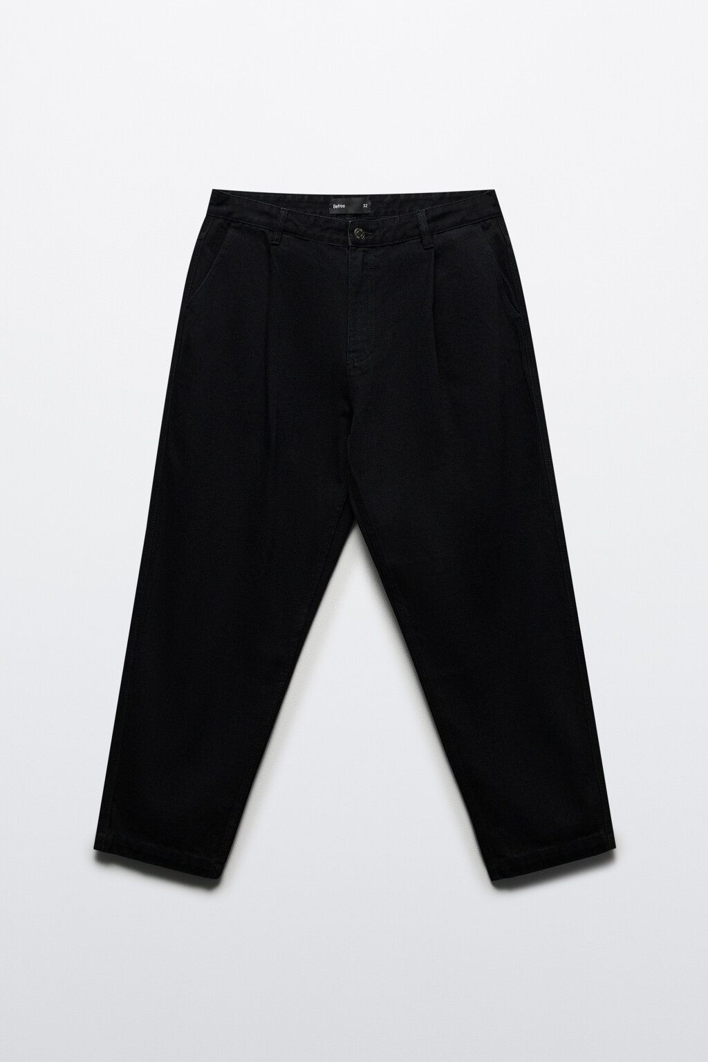 Джинсы-бананы со складками на поясе - цвет черный - 7