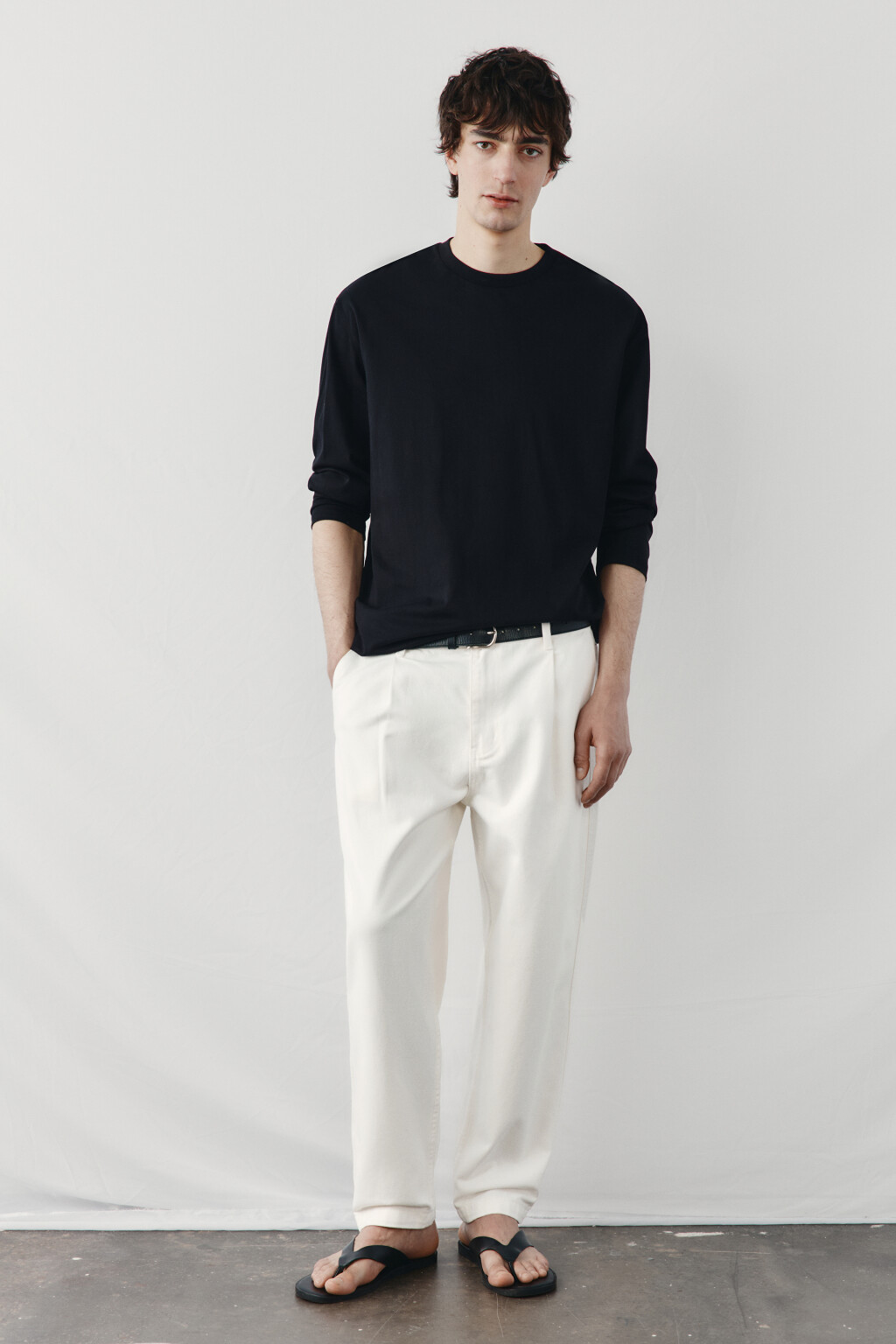 Джинсы-баллон со средней посадкой - цвет белый - 4