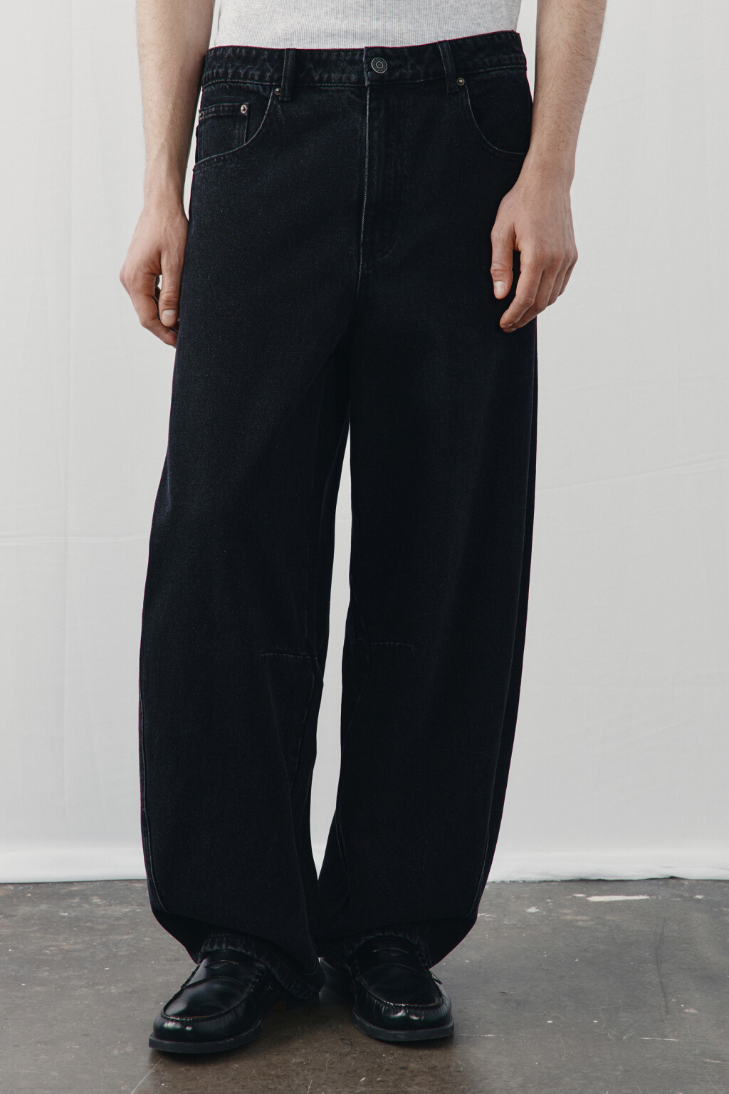 брюки джинсовые мужские - цвет черный - 3
