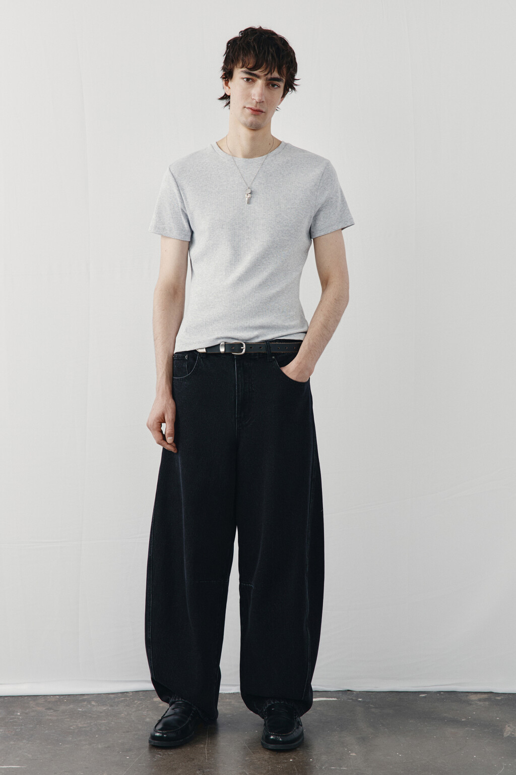 брюки джинсовые мужские - цвет черный - 5