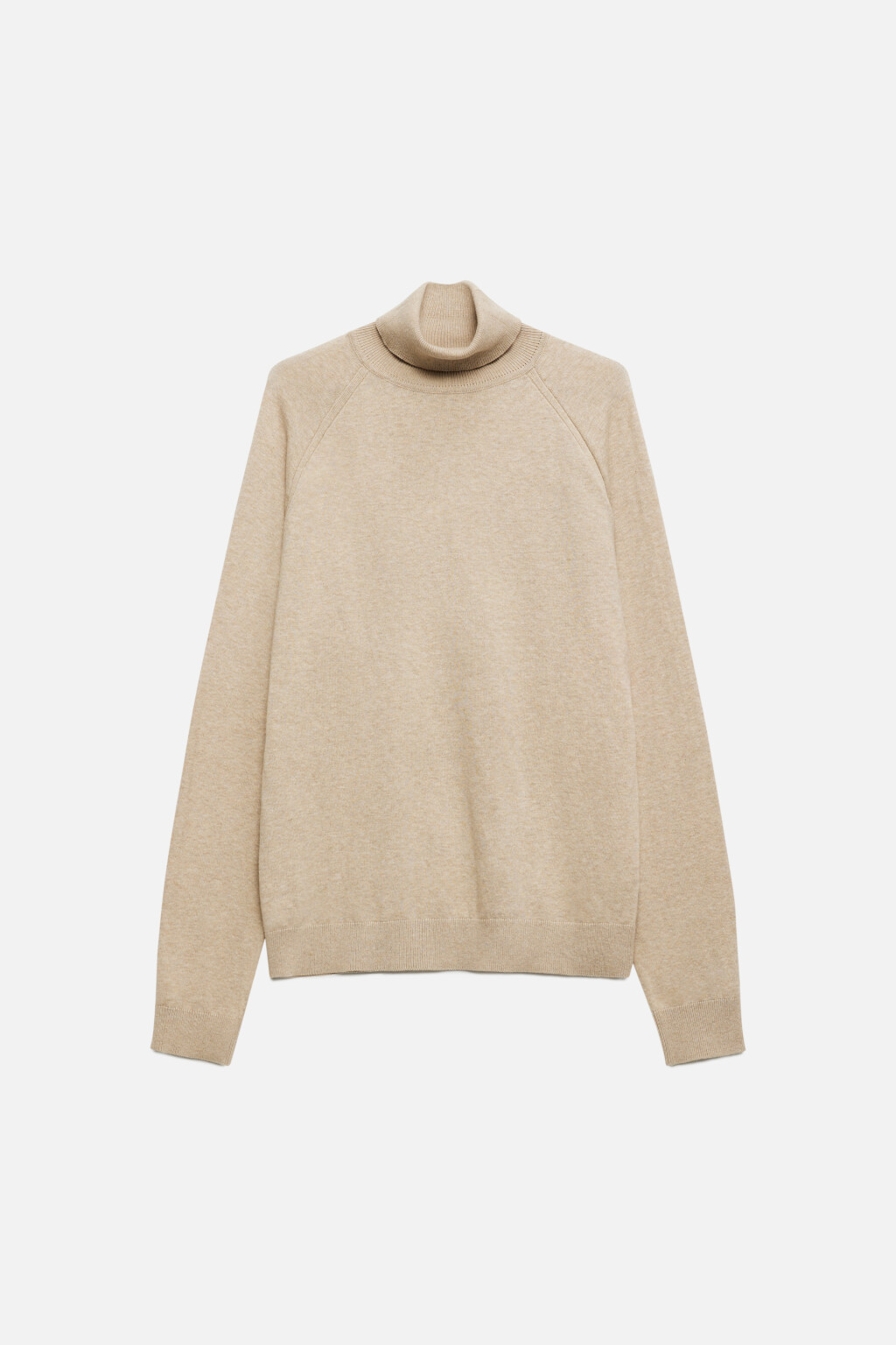 Водолазка вязаная хлопковая с воротником-стойкой - цвет бежевый - 11