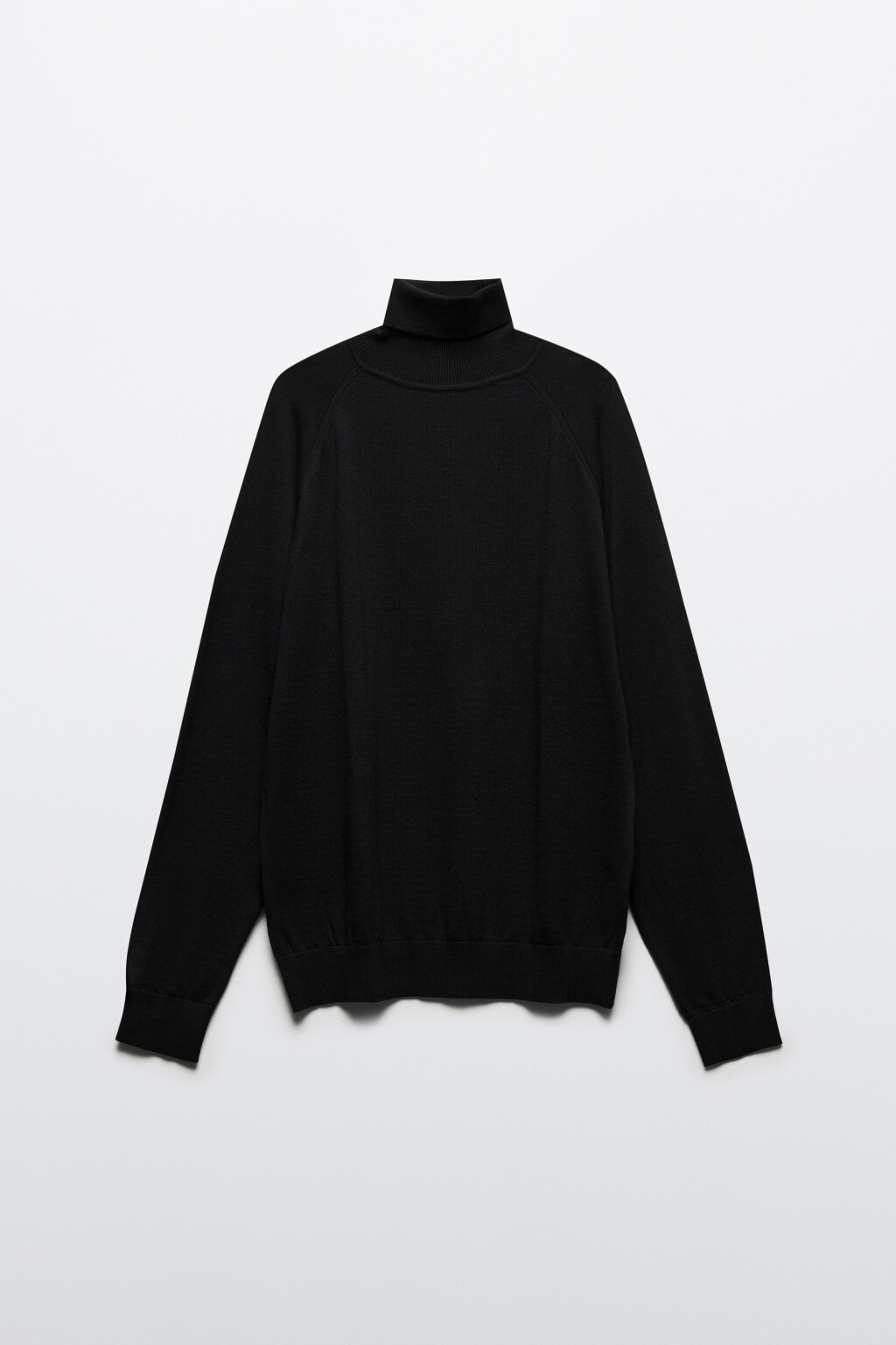 Водолазка вязаная хлопковая с воротником-гольф - цвет черный - 9