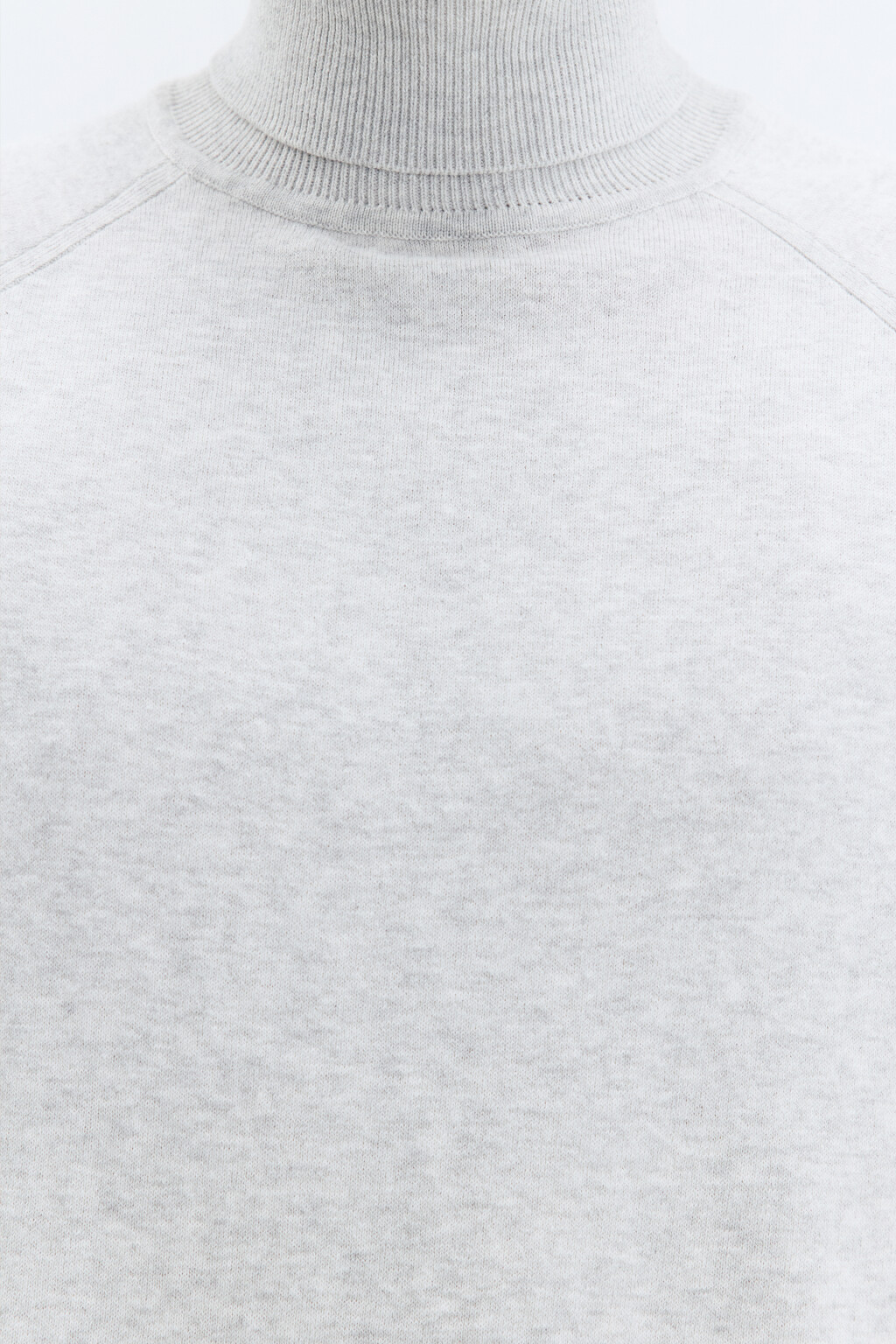 Водолазка вязаная хлопковая с воротником-гольф - цвет серый - 6