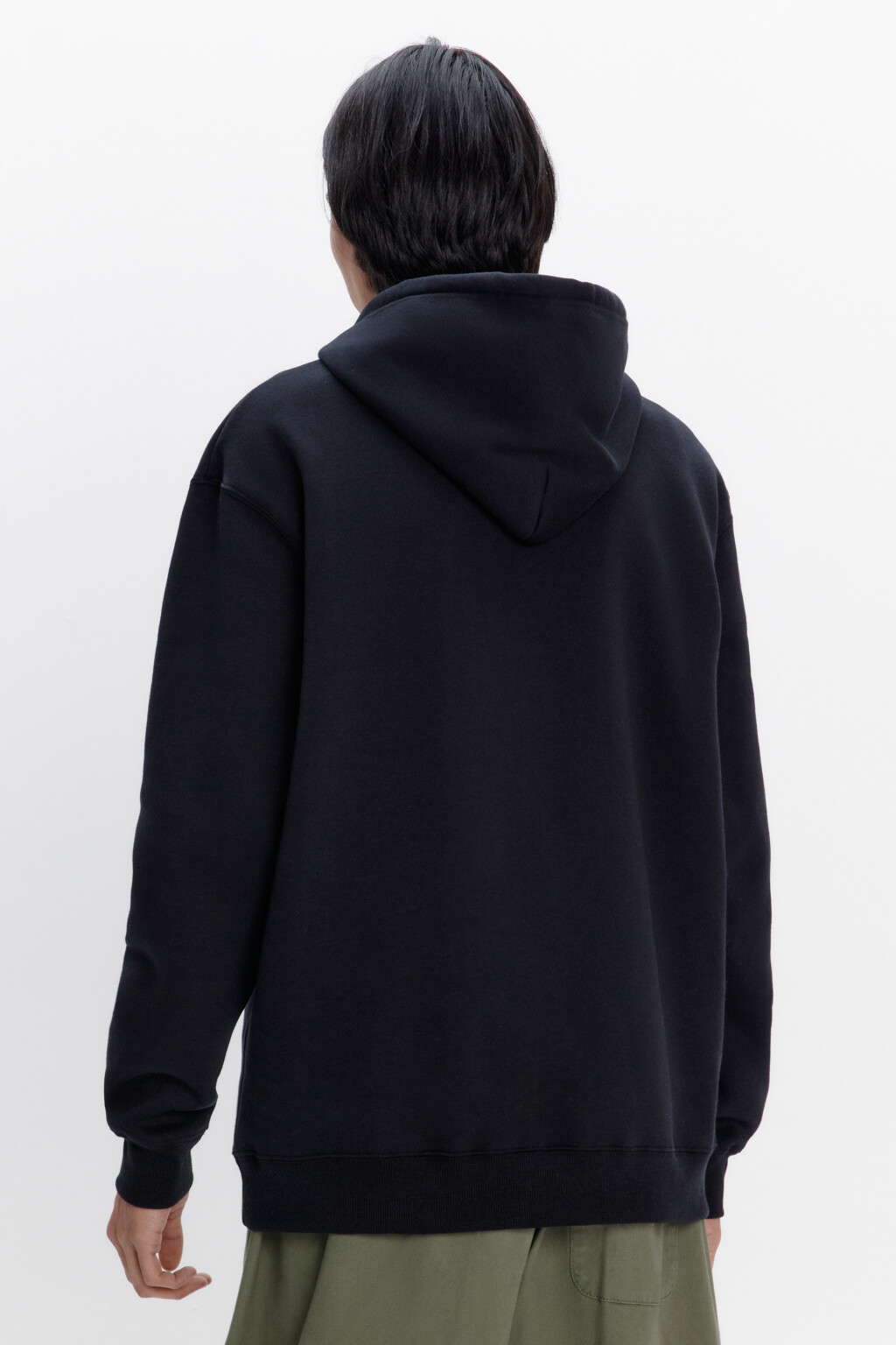 Худи базовая утепленная с капюшоном - цвет черный - 4