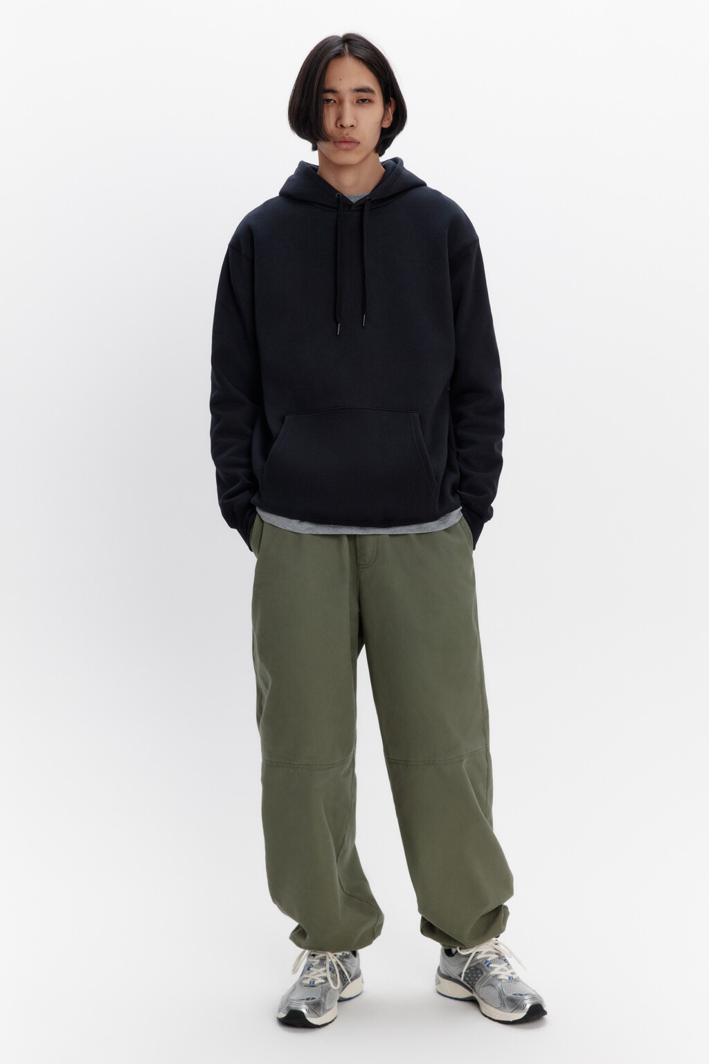 Худи базовая утепленная с капюшоном - цвет черный - 5