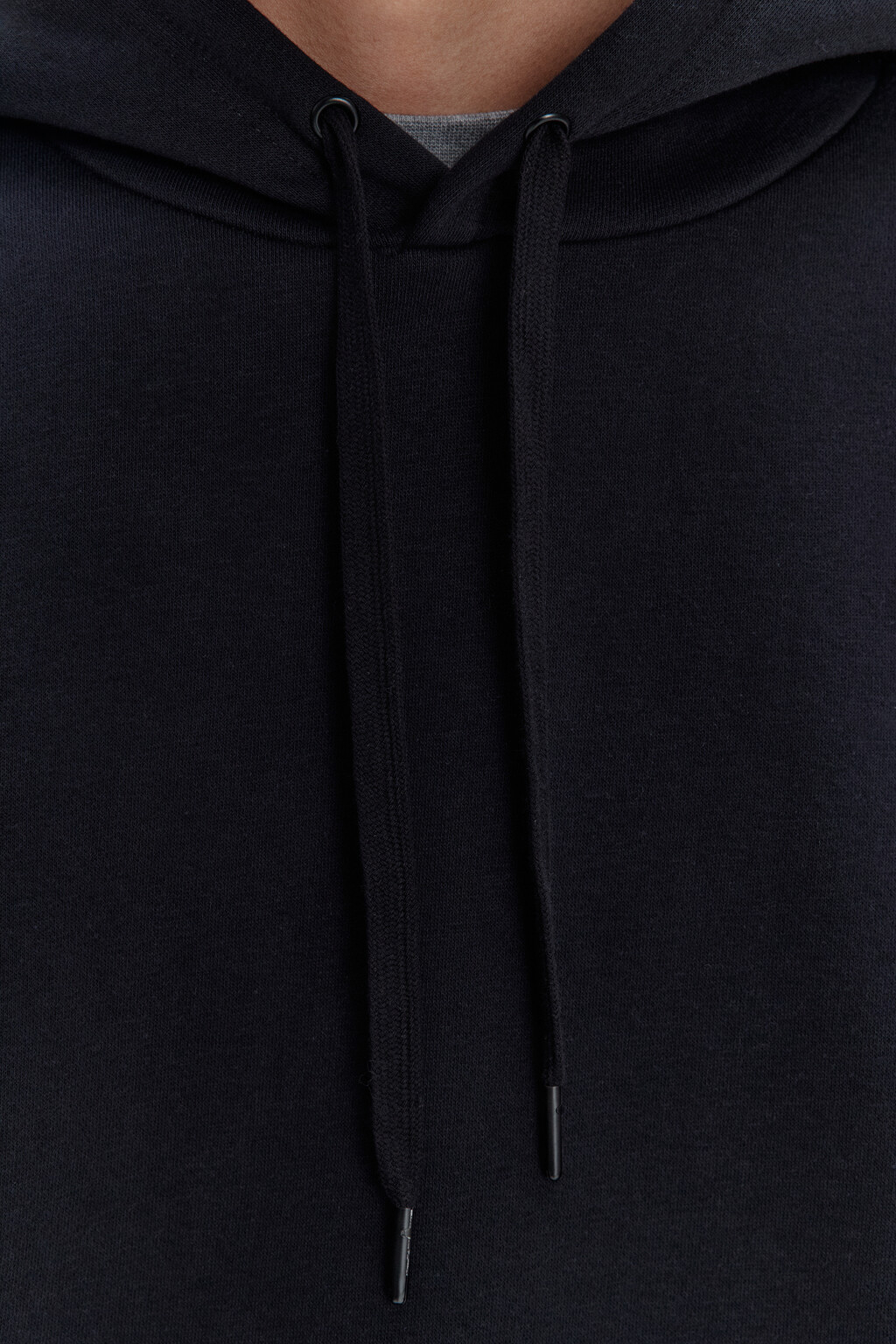 Худи базовая утепленная с капюшоном - цвет черный - 6