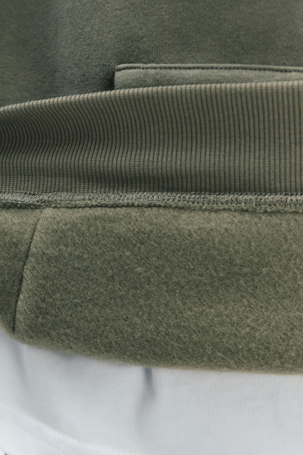 Худи базовая утепленная с капюшоном - цвет зеленый - 7