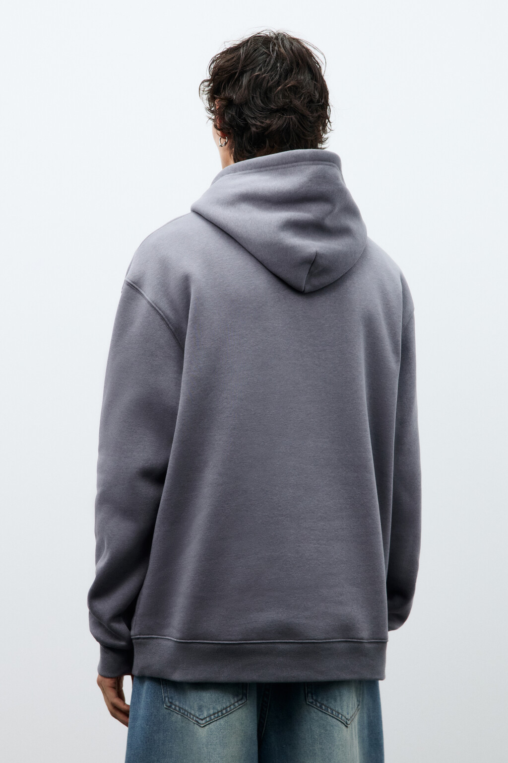 Худи утепленная с капюшоном - цвет серый - 4