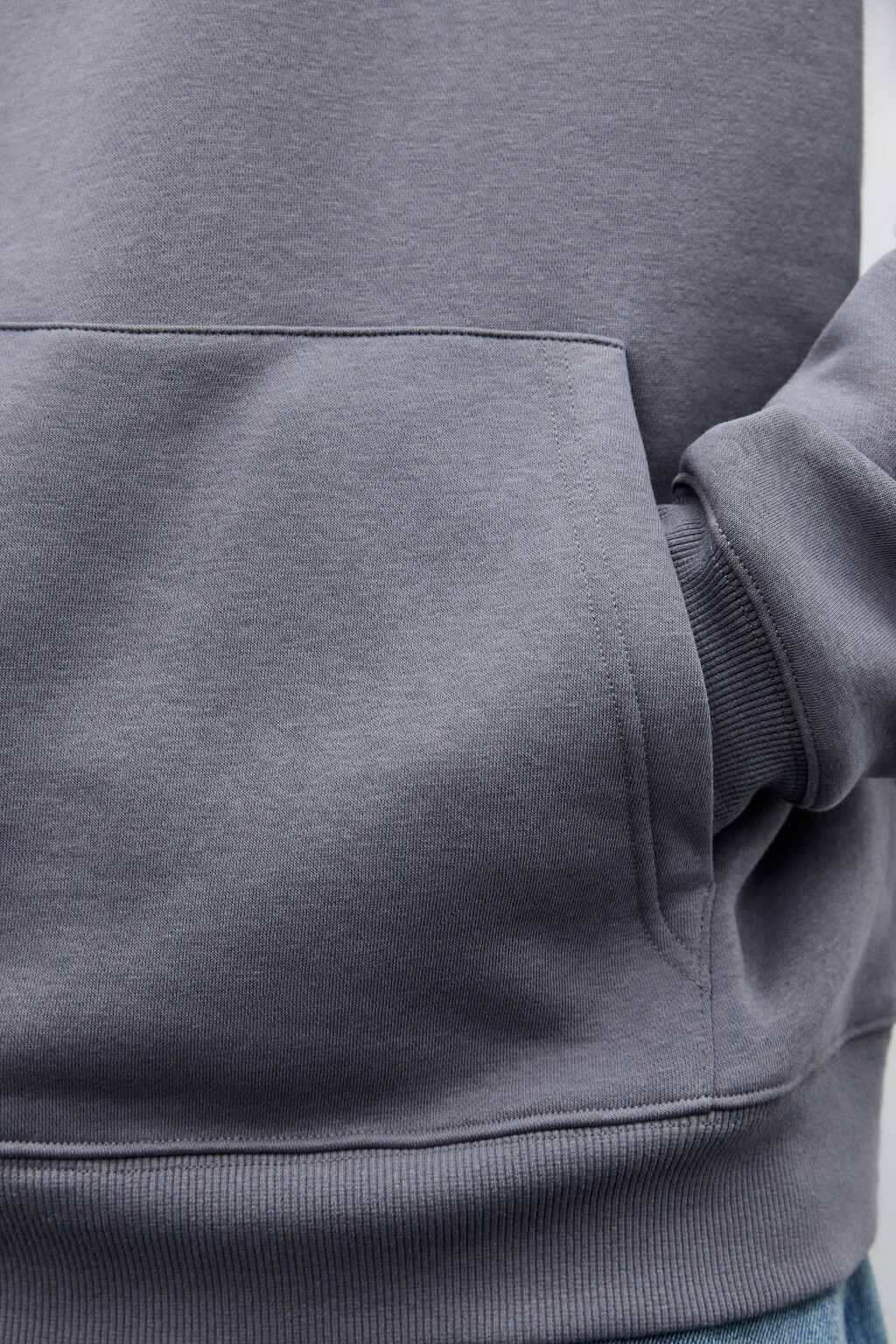 Худи утепленная с капюшоном - цвет серый - 7