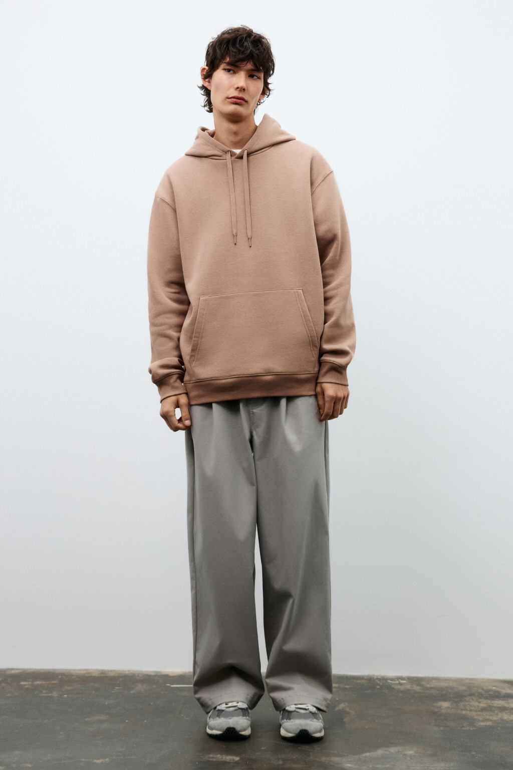 Худи утепленная с капюшоном - цвет коричневый - 4