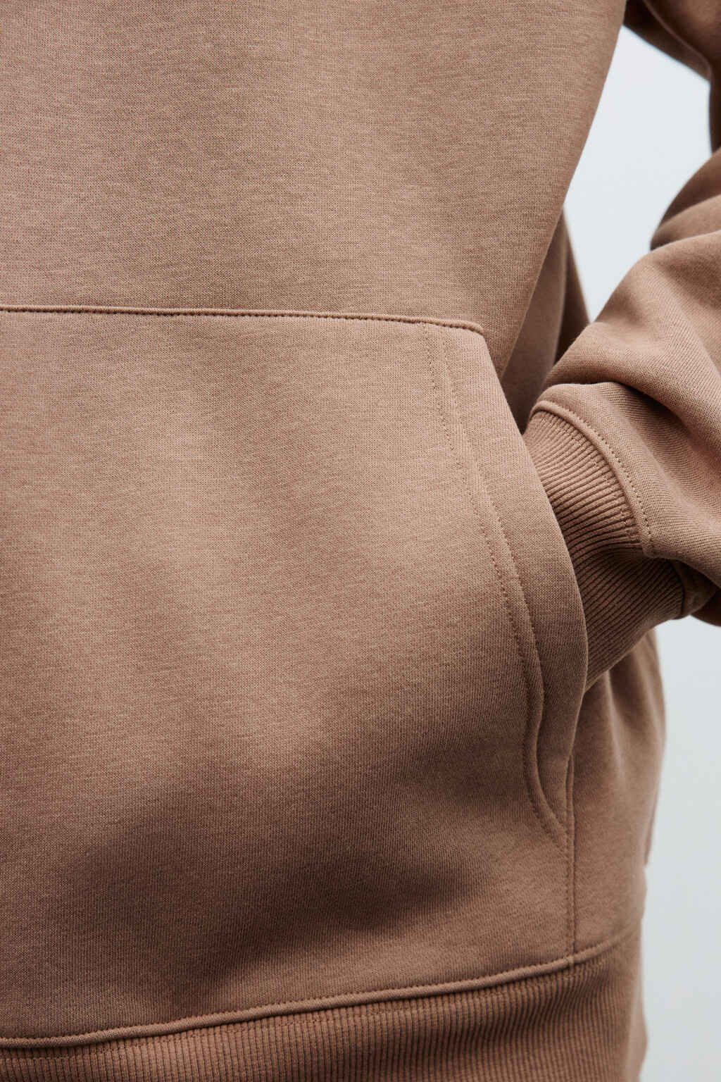 Худи утепленная с капюшоном - цвет коричневый - 6