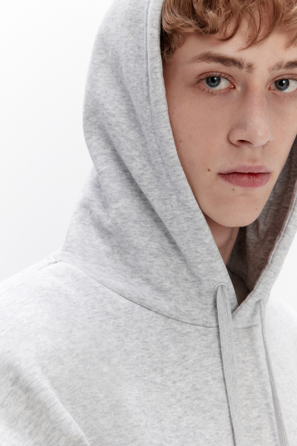 Худи базовая утепленная с капюшоном - цвет серый - 6