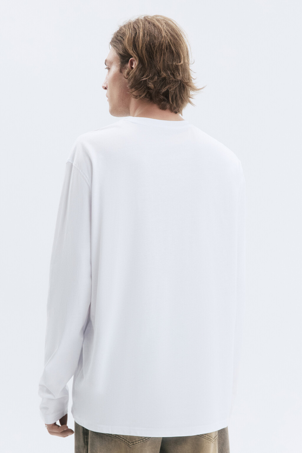 Лонгслив oversize базовый из хлопка - цвет белый - 4