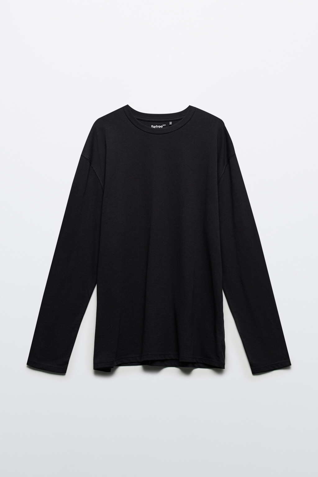Лонгслив oversize базовый из хлопка - цвет черный - 9