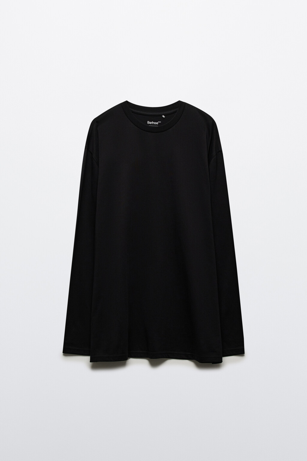 Лонгслив oversize базовый из хлопка - цвет черный - 7