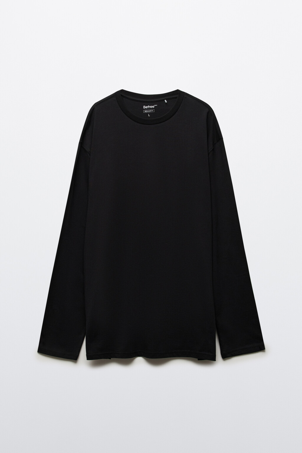 Лонгслив oversize базовый из хлопка - цвет черный - 7