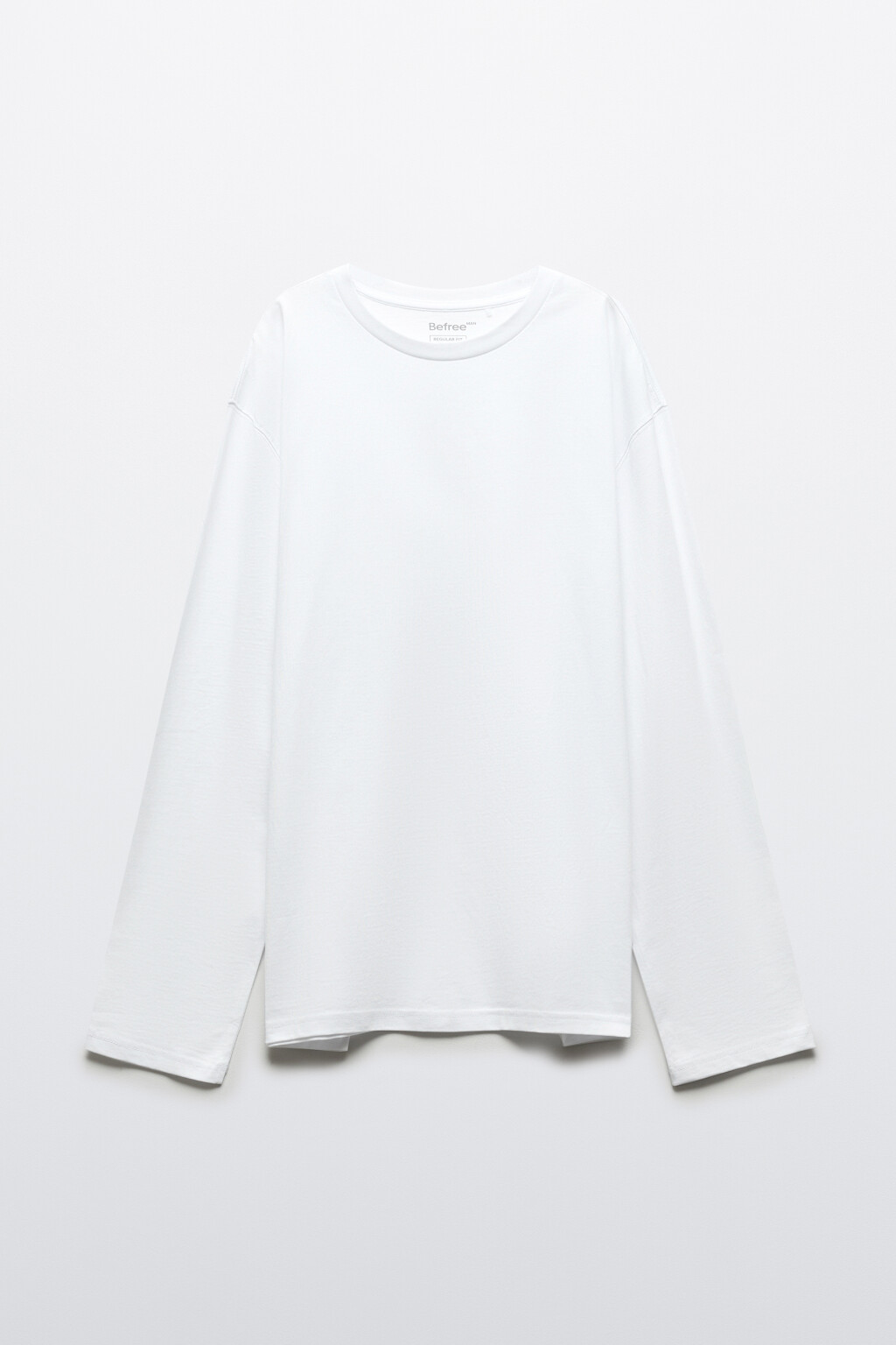 Лонгслив oversize базовый из хлопка - цвет белый - 7