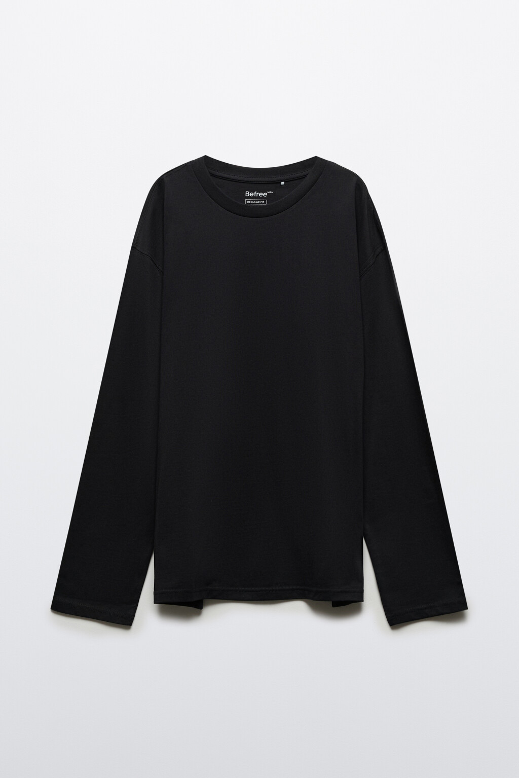 Лонгслив oversize базовый из хлопка - цвет черный - 7