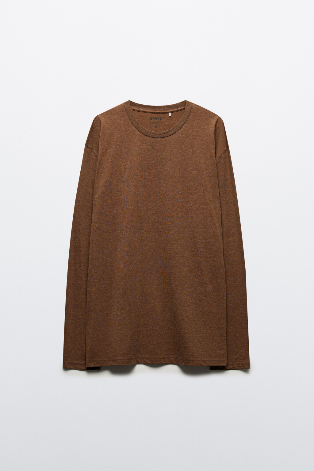 Лонгслив oversize базовый трикотажный - цвет коричневый - 7