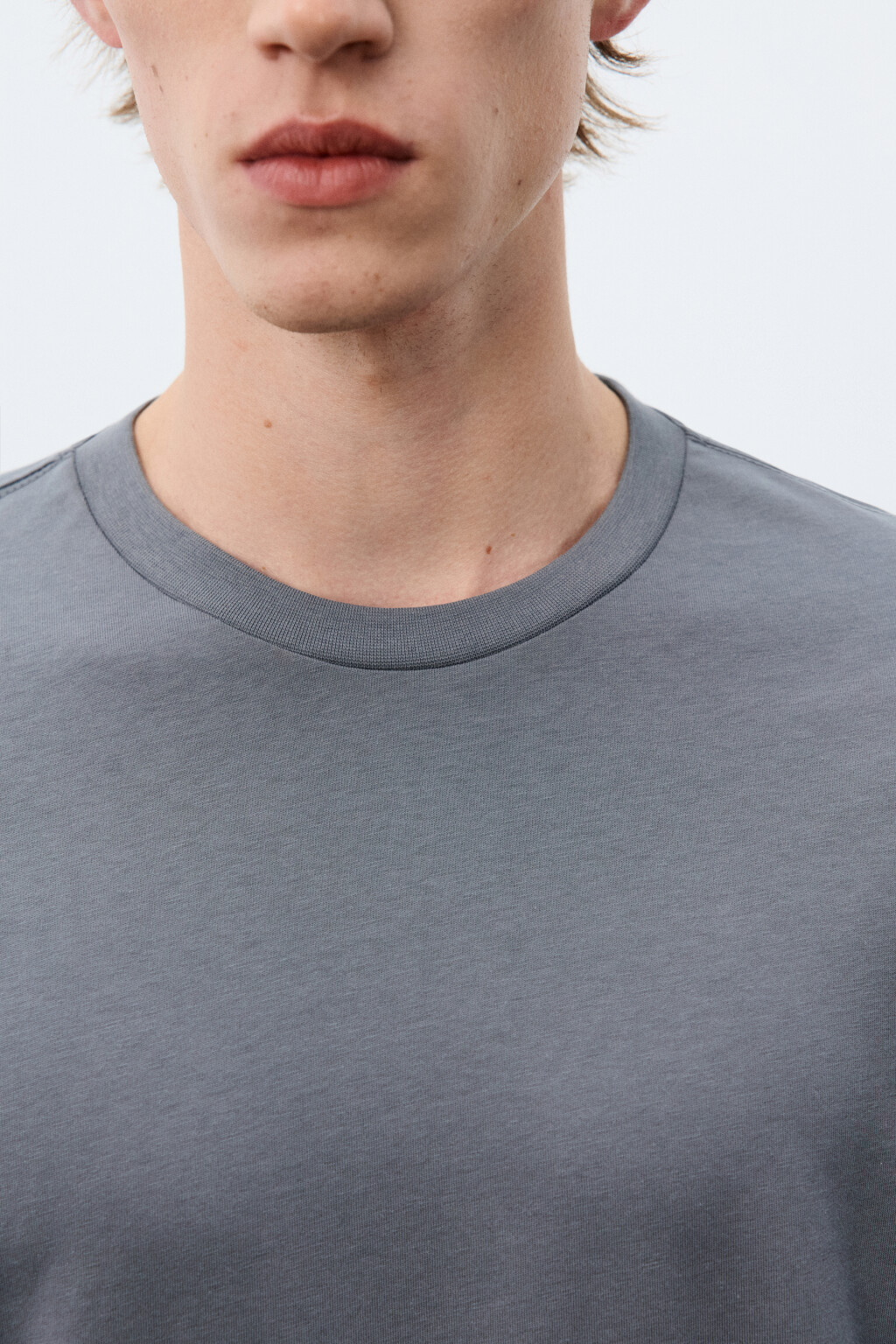 Лонгслив oversize базовый из хлопка - цвет серый - 6