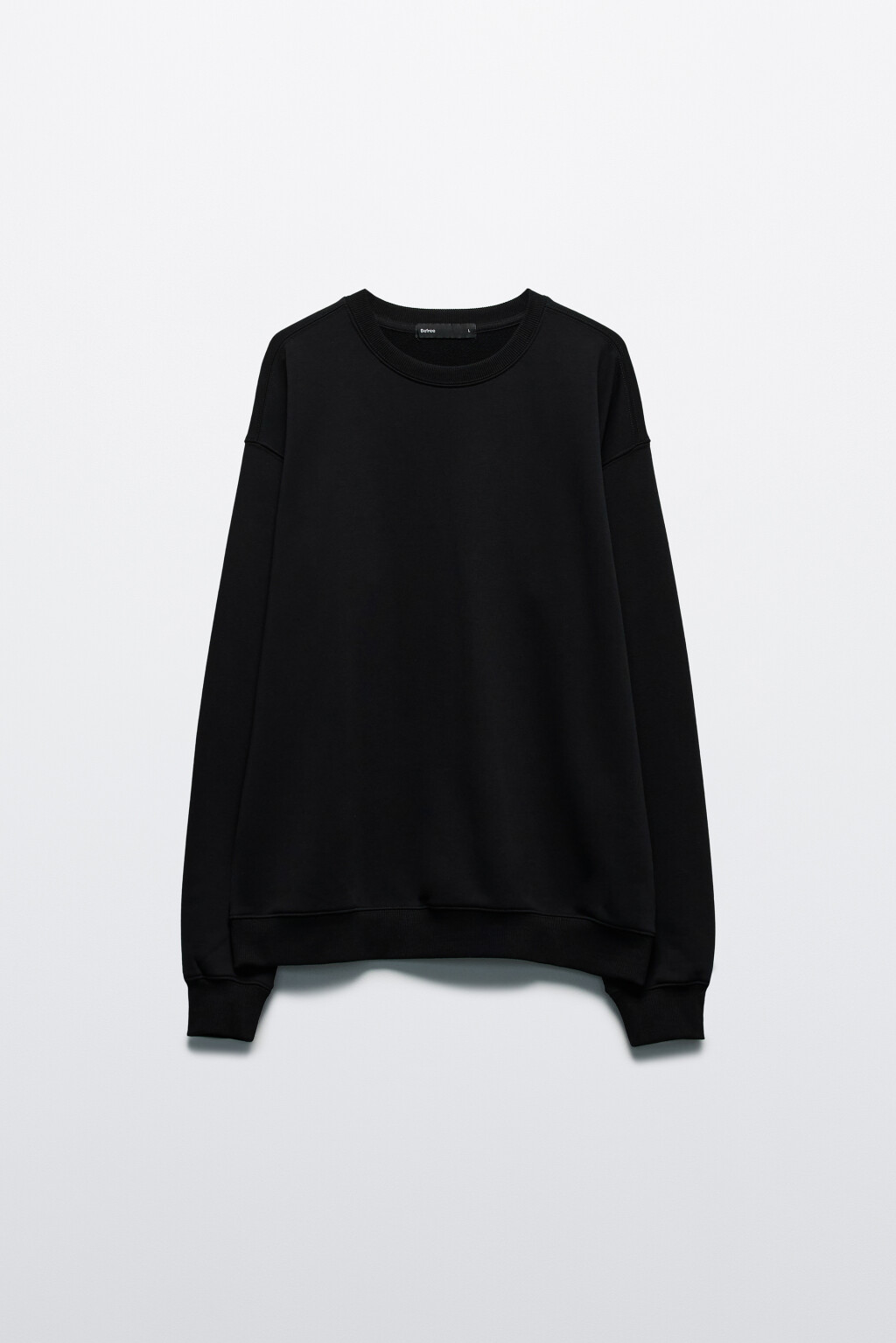 Свитшот базовый из футера - цвет черный - 8