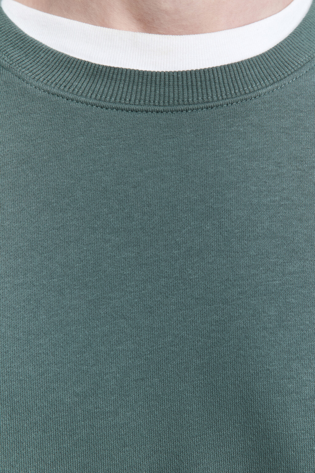 Свитшот oversize базовый из футера - цвет зеленый - 7