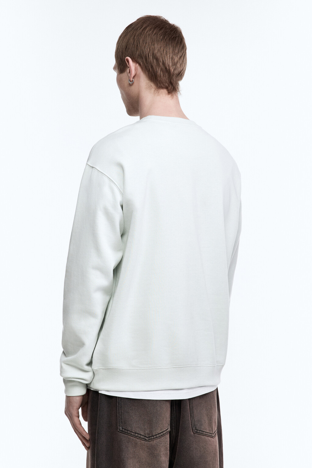 Свитшот oversize базовый из футера - цвет мятный - 5