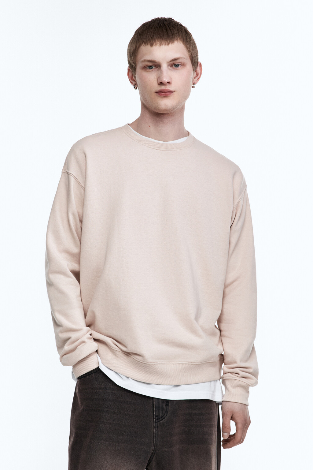 Свитшот oversize базовый из футера - цвет коричневый - 2