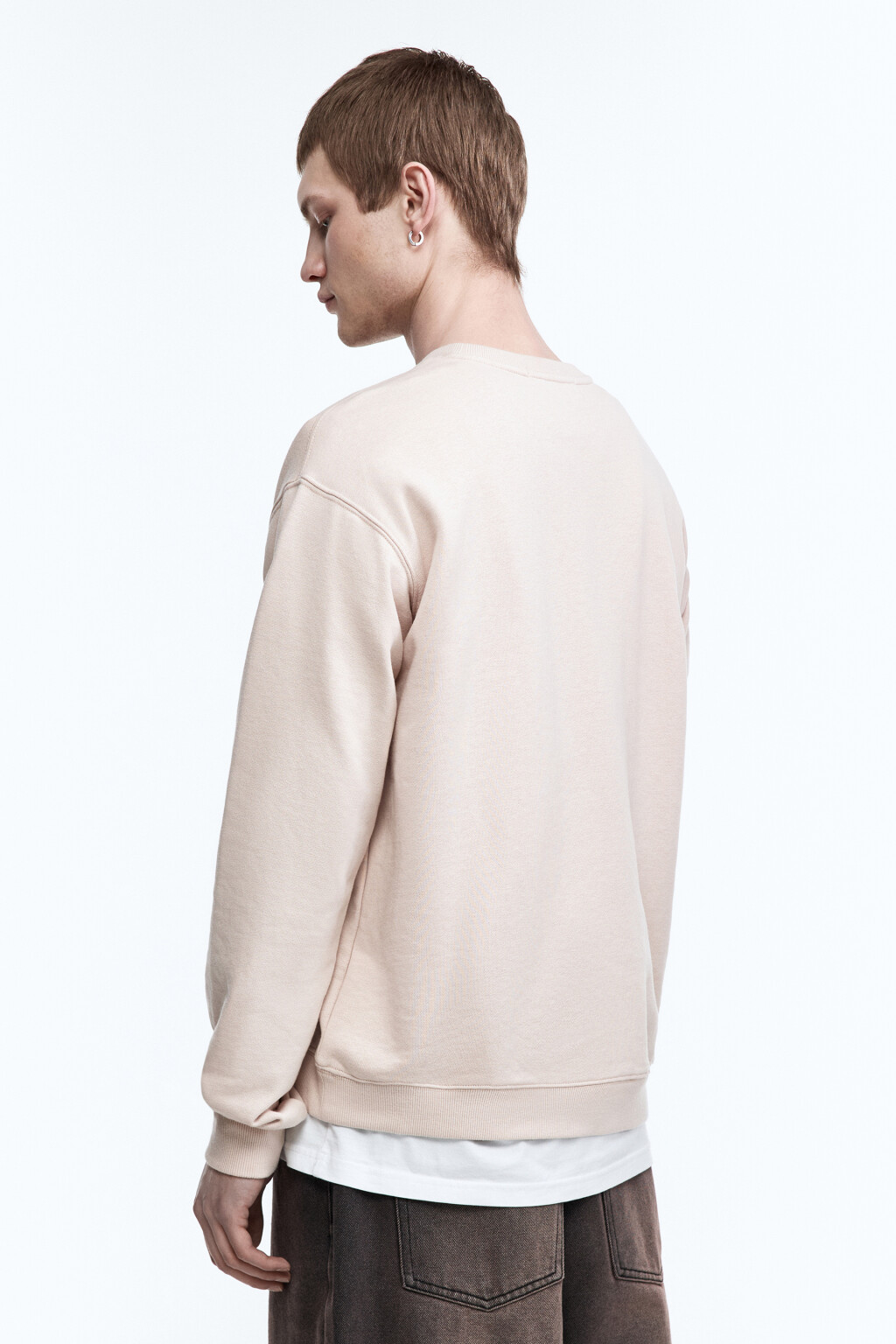 Свитшот oversize базовый из футера - цвет коричневый - 4