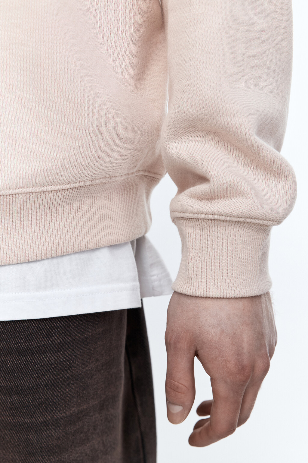 Свитшот oversize базовый из футера - цвет коричневый - 6