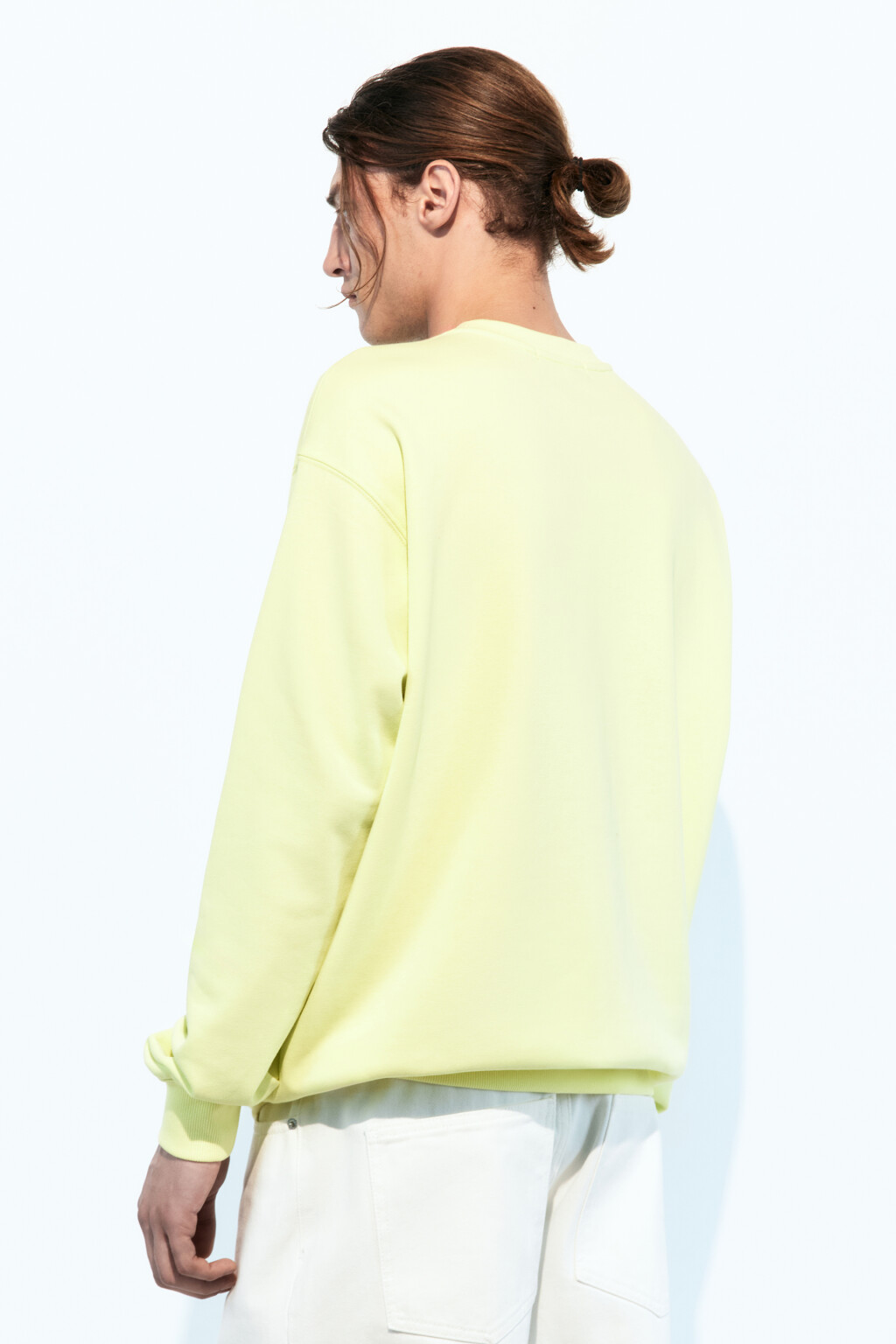 Свитшот oversize базовый из футера - цвет зеленый - 4