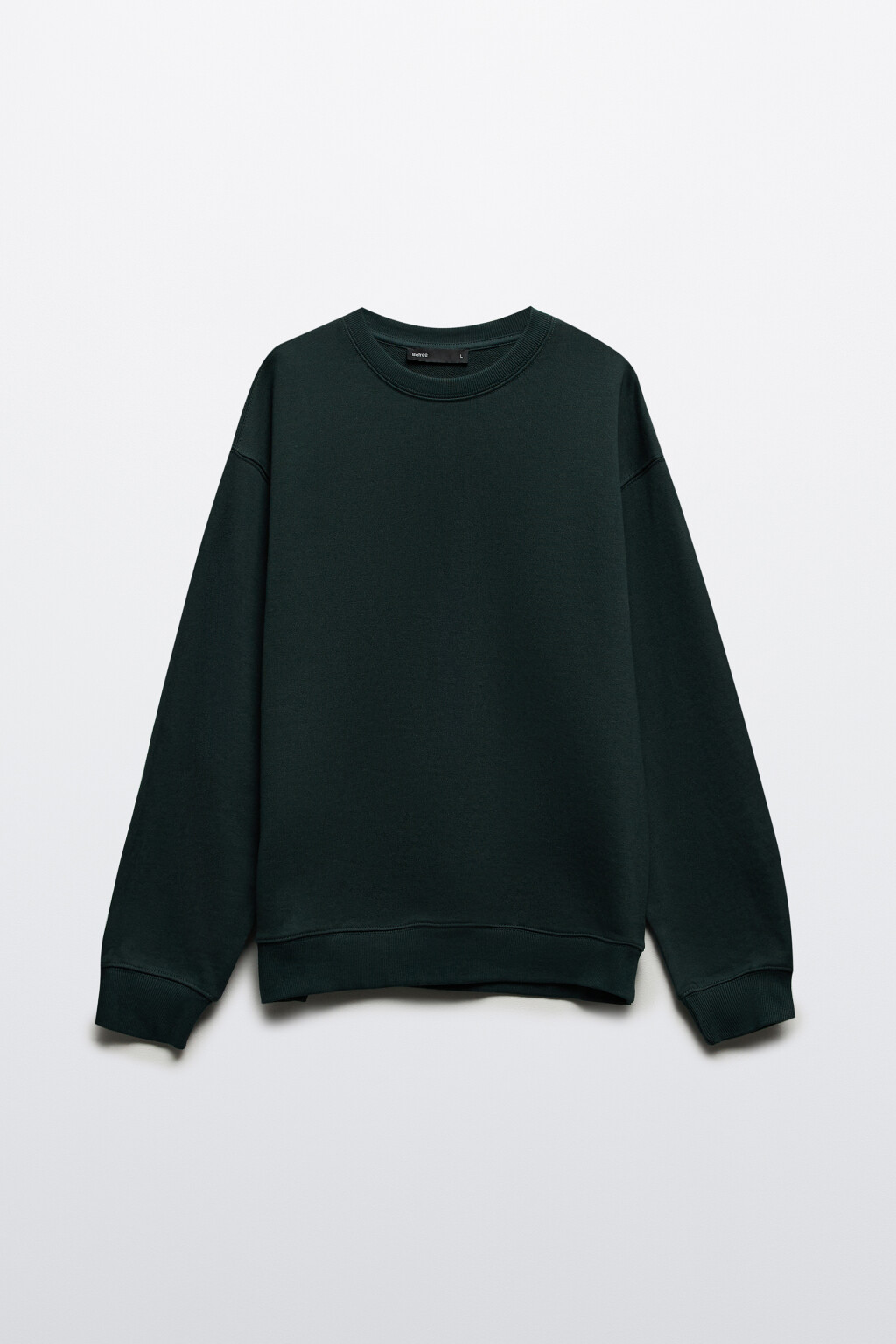 Свитшот базовый из футера - цвет зеленый - 7