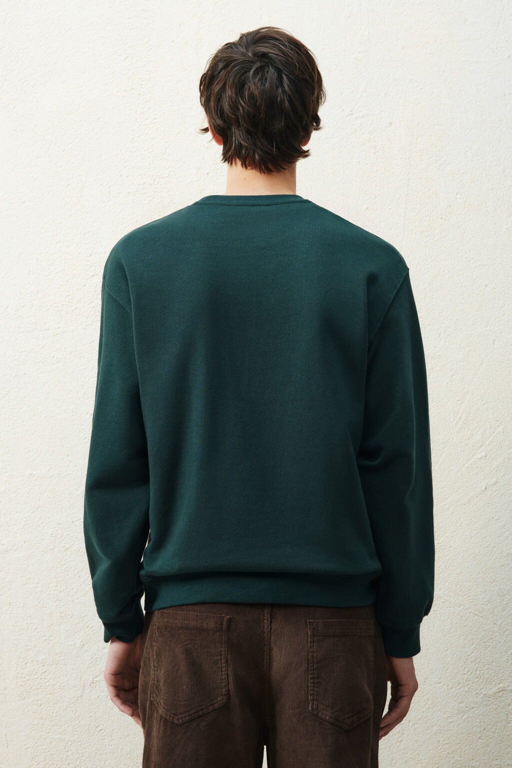 Свитшот базовый из футера - цвет зеленый - 3