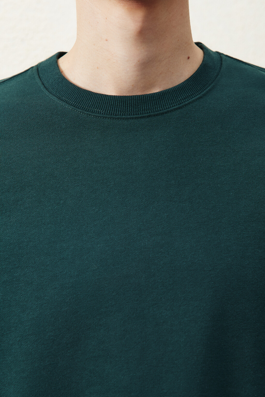 Свитшот базовый из футера - цвет зеленый - 5